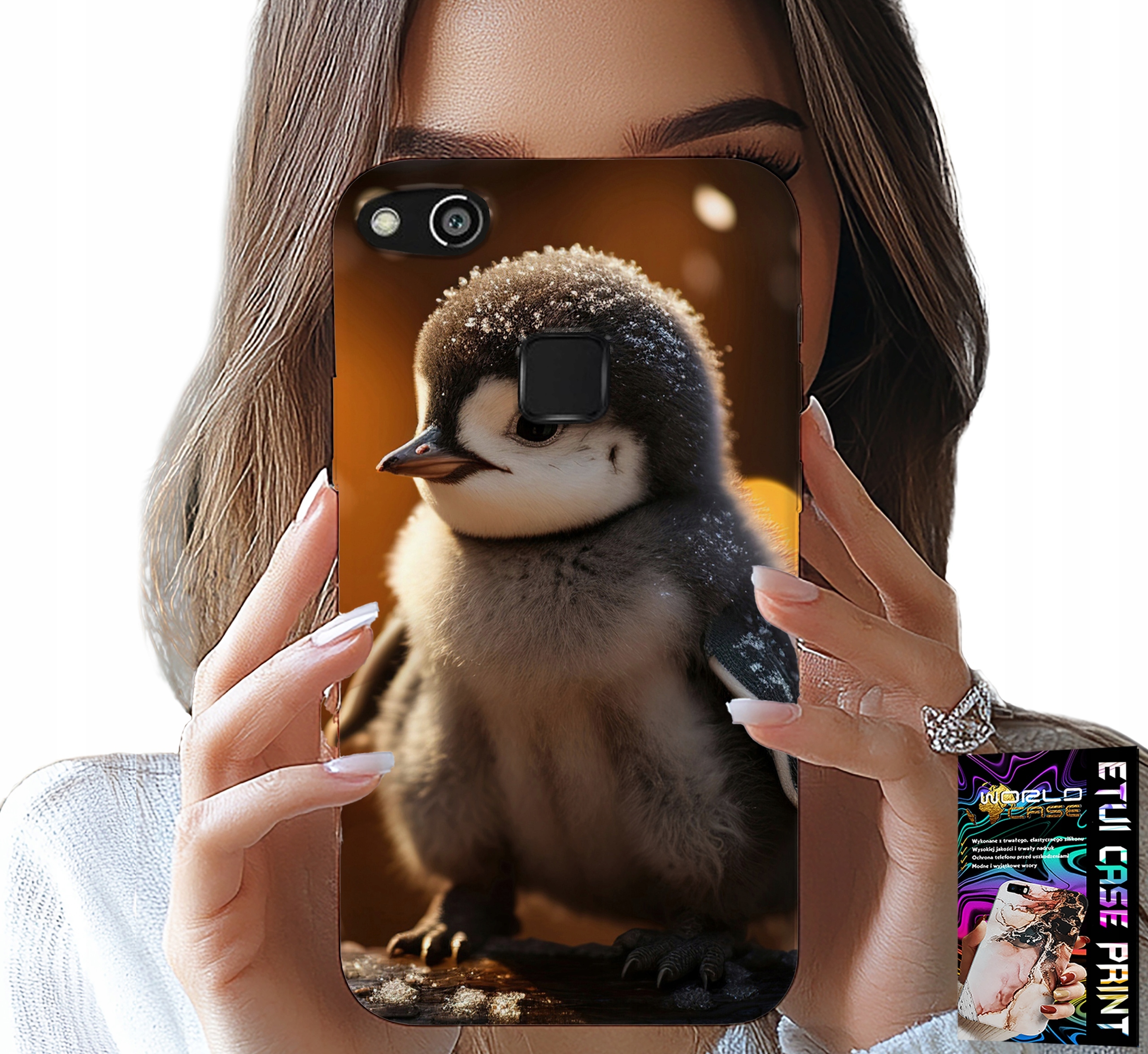 ETUI DO HUAWEI P10 LITE - SŁODKI PINGWIN, TUPTAK, MADAGASKAR WZORY