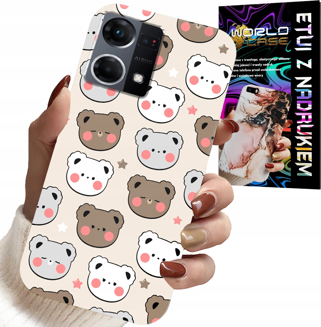 ETUI DO OPPO RENO7 4G - MIŚ MISIE WZORY DLA NAJMŁODSZYCH + SZKŁO