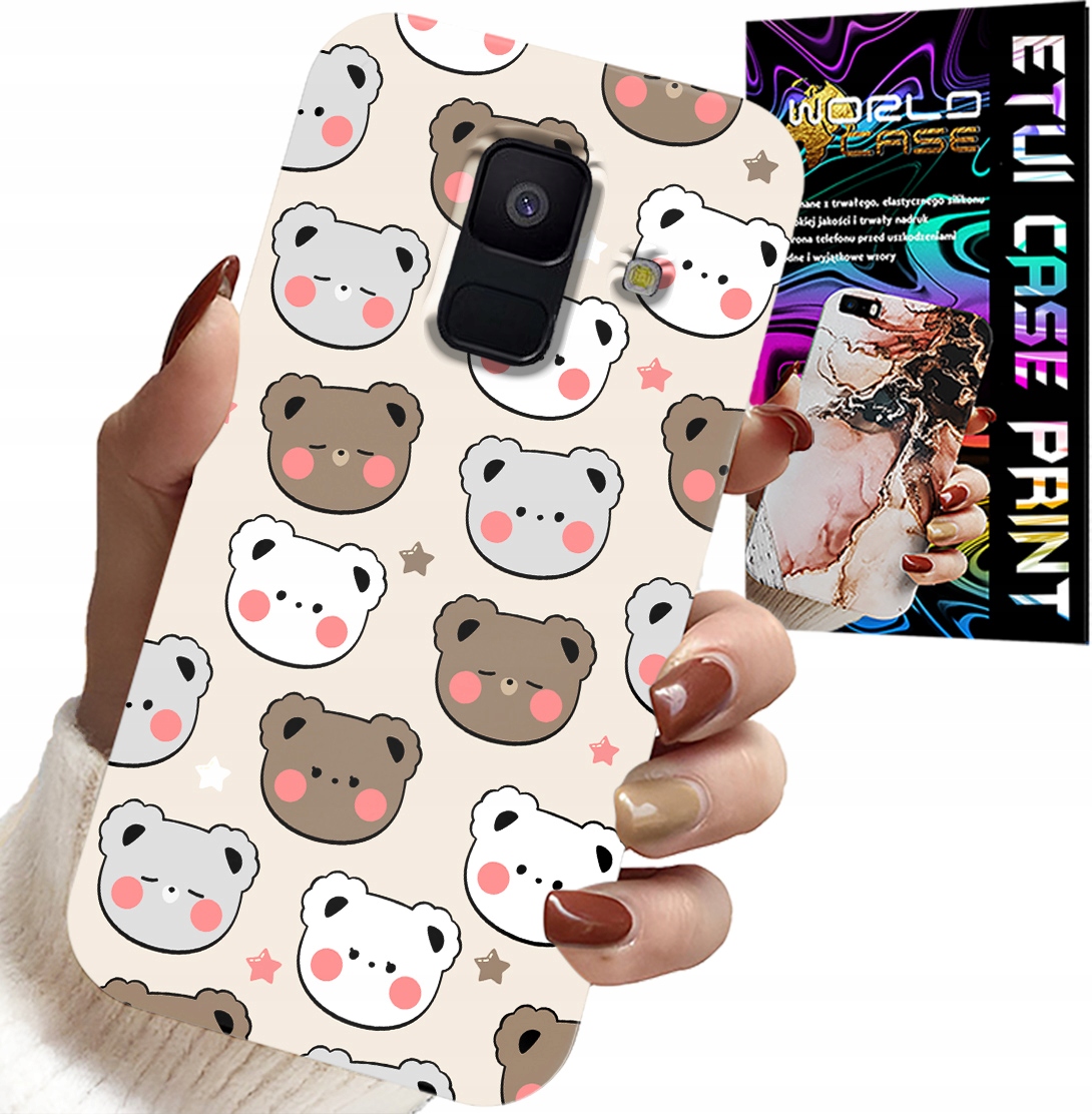 ETUI DO SAMSUNG A6 2018 - MIŚ MISIE WZORY DLA NAJMŁODSZYCH + SZKŁO