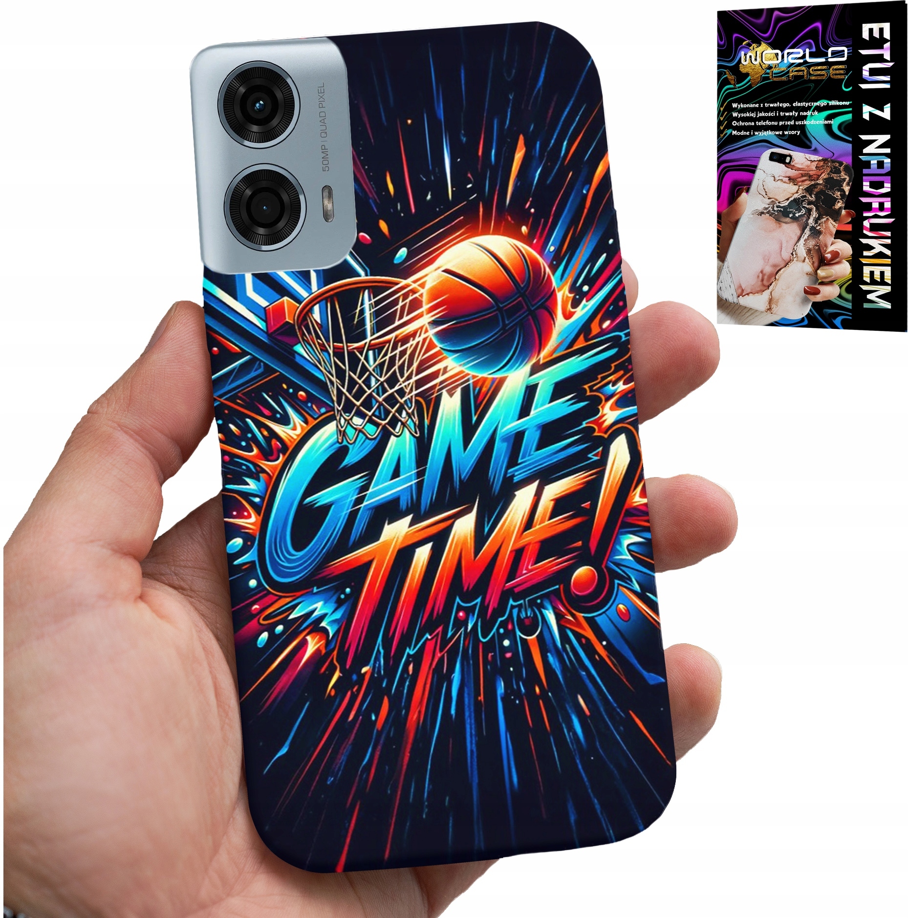 ETUI DO MOTOROLA MOTO G85 5G - KOSZYKÓWKA NBA FAN 23 GAME TIME, OBUDOWA