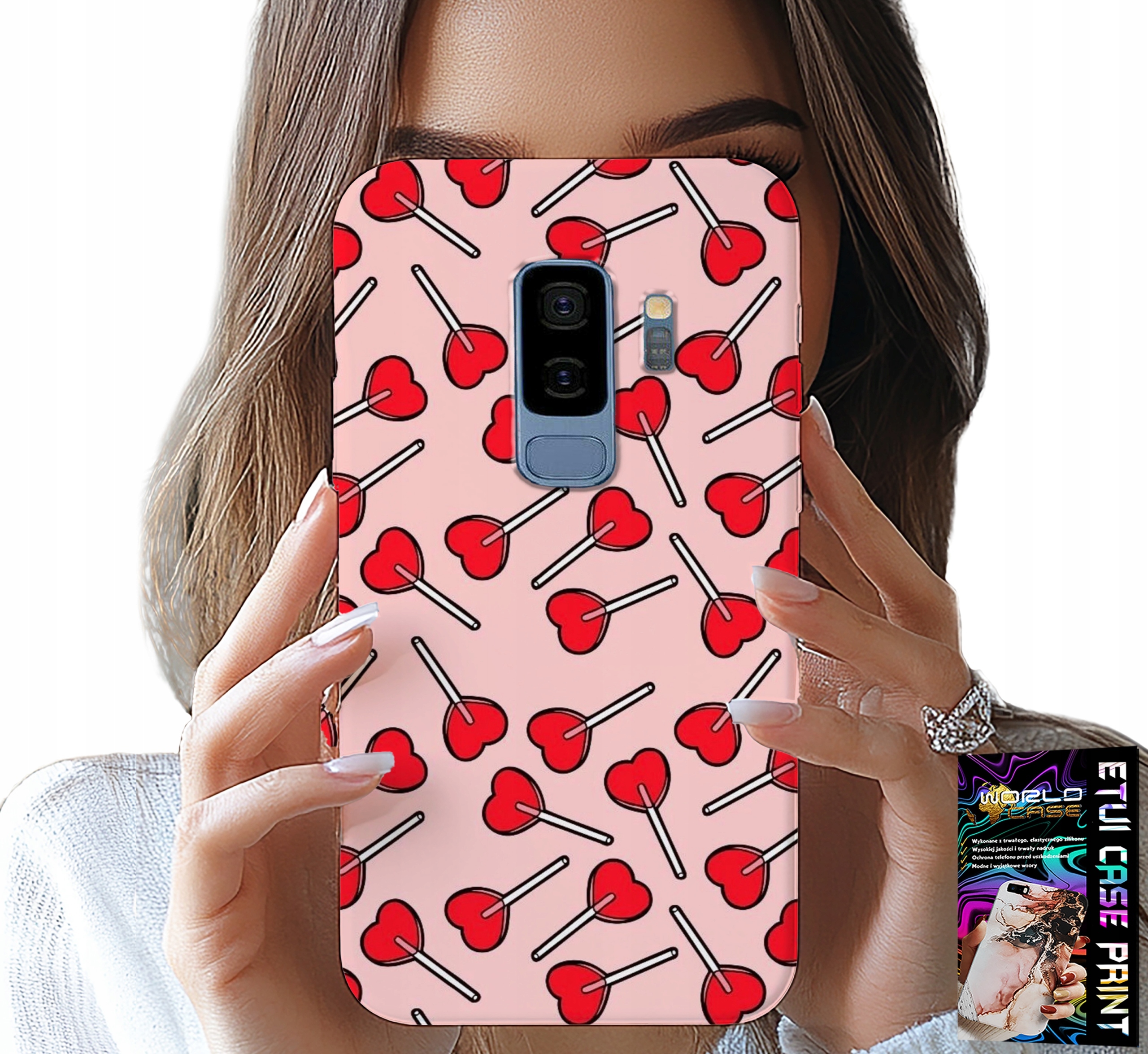 ETUI DO SAMSUNG GALAXY S9 PLUS - KOBIECE, MODNE WZORY LIZAKI W SERCA CASE