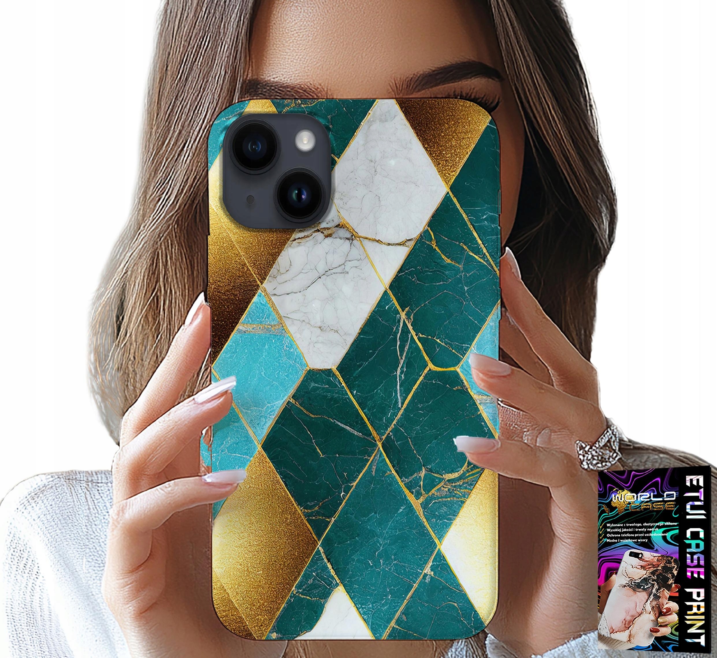 ETUI DO IPHONE 14 - ELEGANCKIE MODNE WZORY CASE + FOLIA