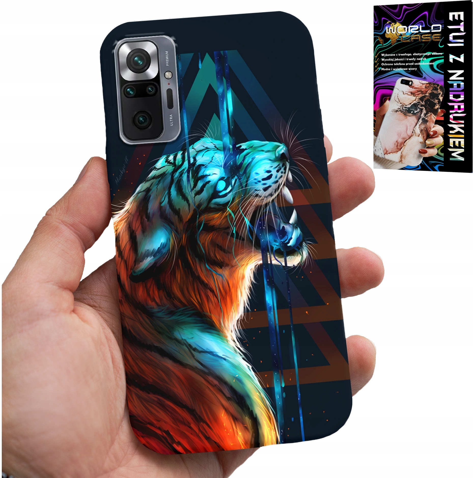 ETUI DO XIAOMI NOTE 10 PRO - TYGRYS MĘSKIE WZORY NA OBUDOWĘ, CASE