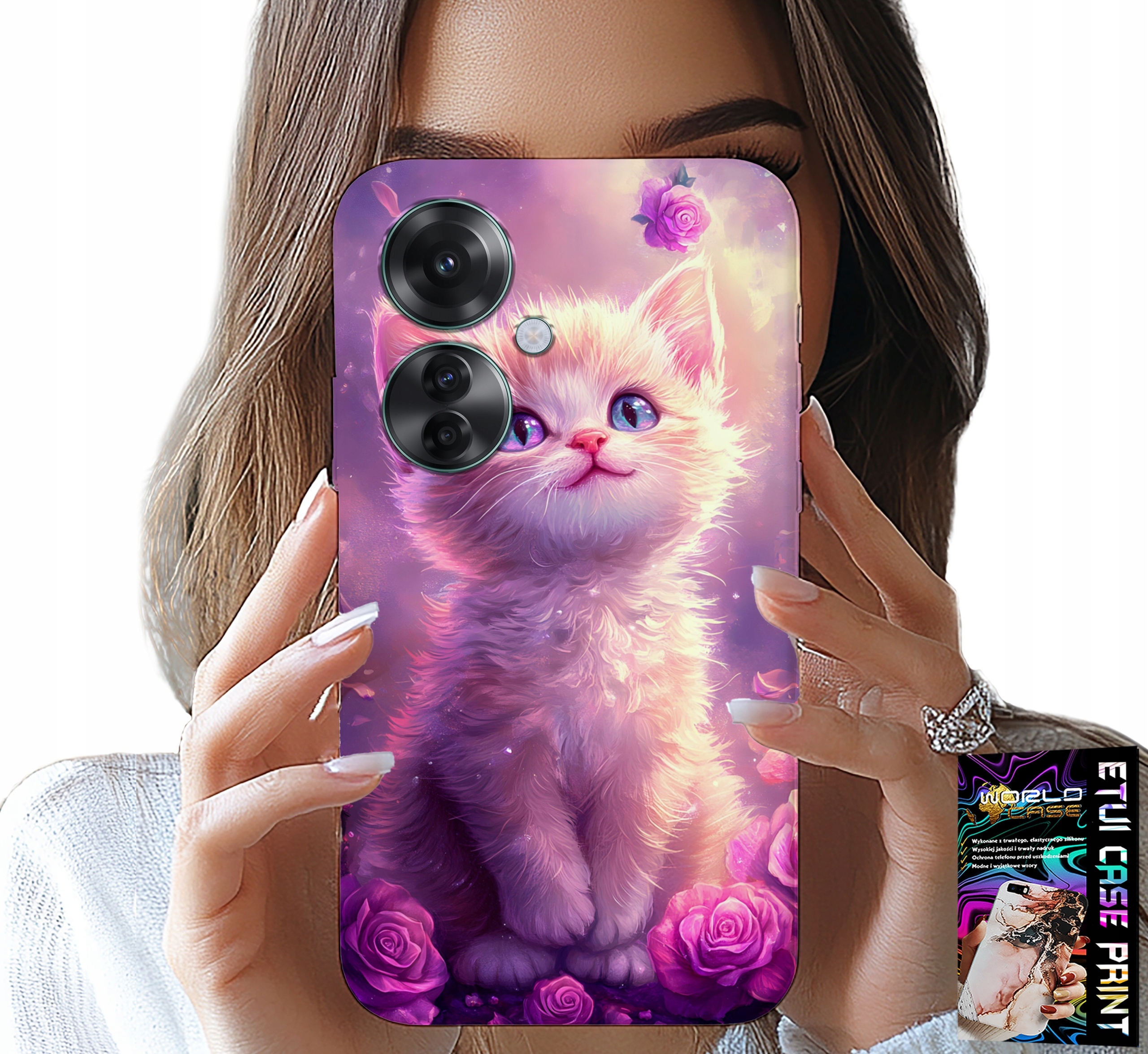 ETUI DO OPPO RENO11 F 5G - SŁODKI KOTEK, KOT, WZORY ZE ZWIERZĘTAMI