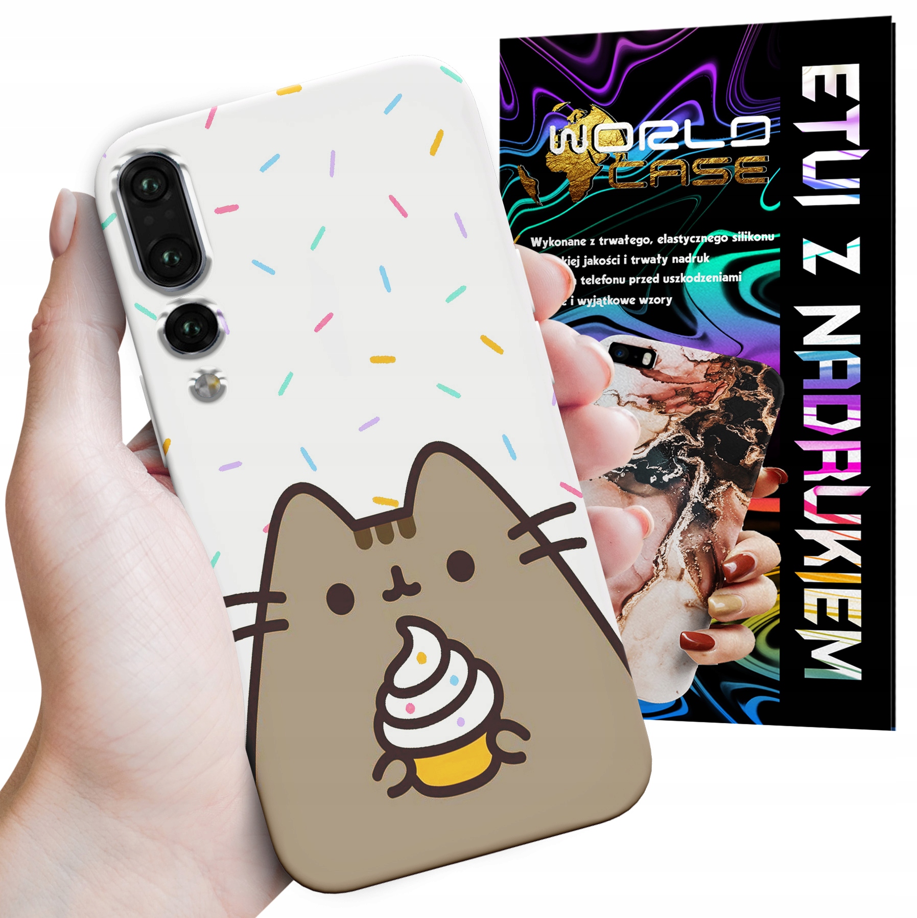 ETUI CASE DO HUAWEI P20 PRO - SŁODKI KOTEK KOT OBUDOWA PLECKI