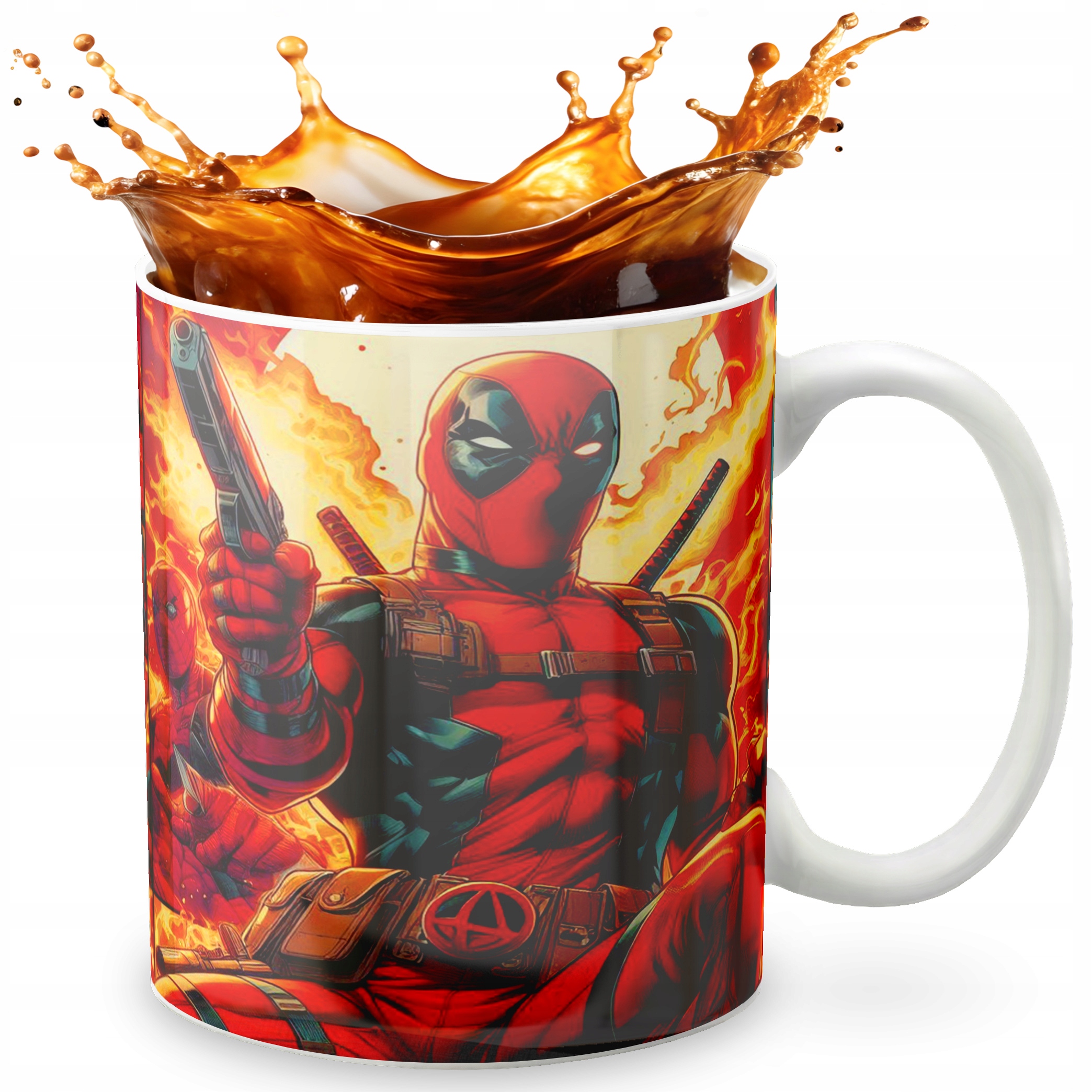 KUBEK 330ml GRAFIKA PREZENT ŚWIĘTA WZÓR - FILM DEAD POOL MAR.VEL + IMIĘ