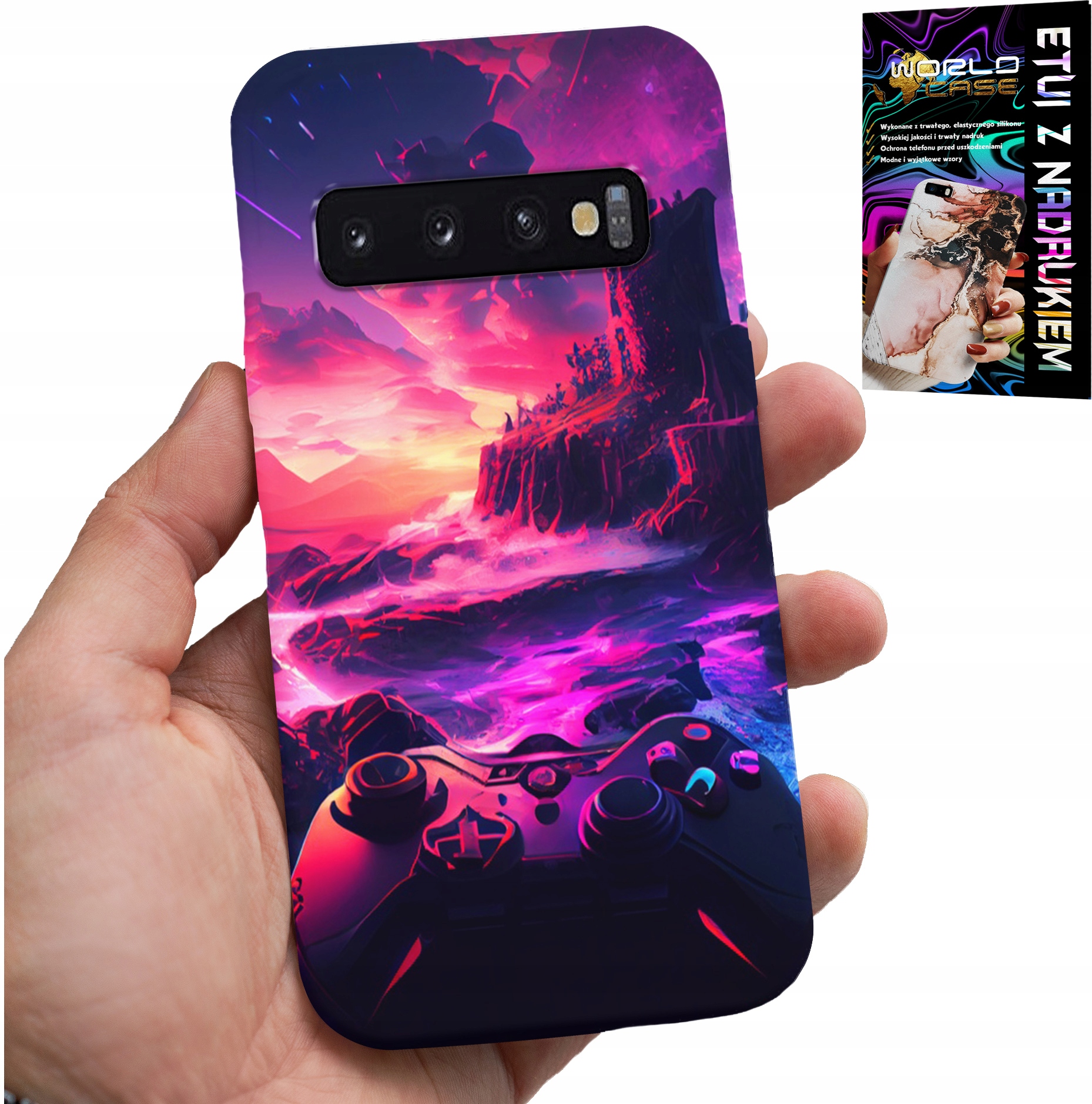 ETUI DO SAMSUNG GALAXY S10 PLUS - CASE DLA GRACZA, WZORY Z GIER, PREZENT