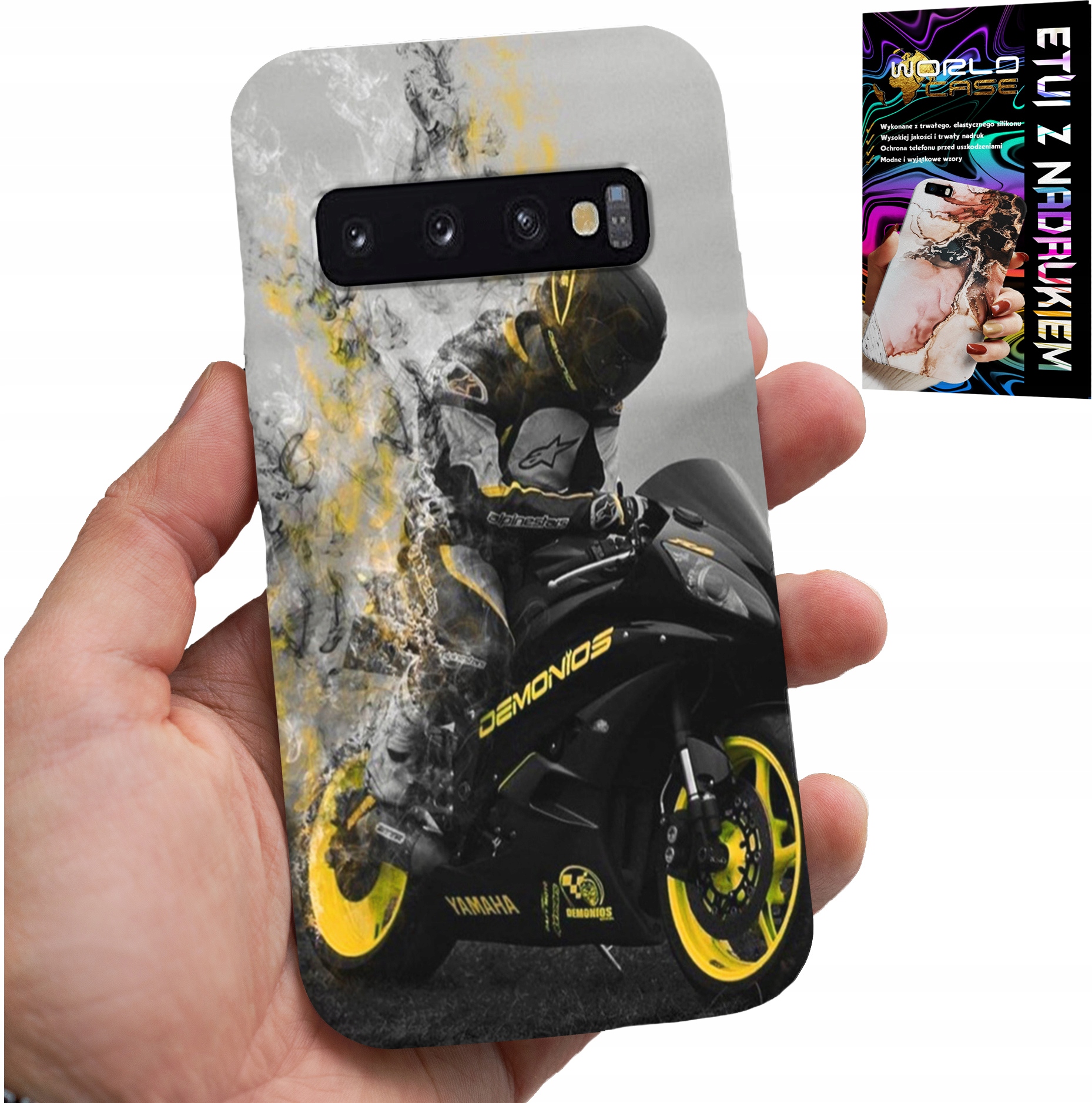 ETUI DO SAMSUNG GALAXY S10 - MOTOR MOTOCYKLE FAN WIELE WZORÓW PLECKÓW