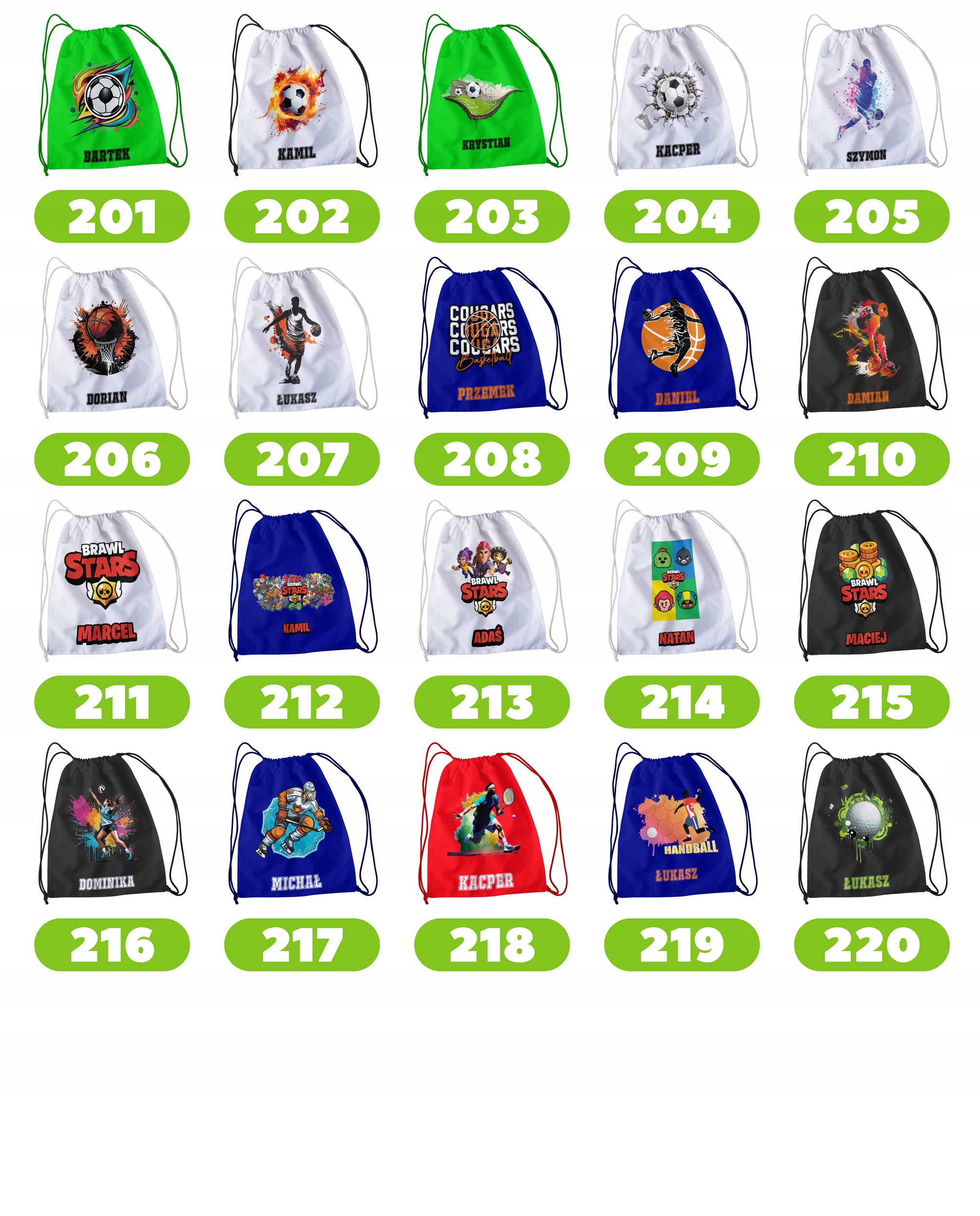 WOREK PLECAK SPORTOWY NA WF DLA DZIECI - SUPER ZINGS + IMIĘ! BAJKA THINGS