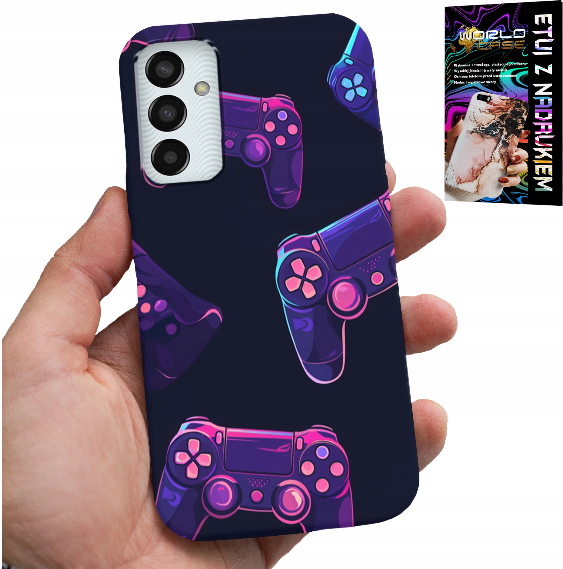ETUI DO SAMSUNG GALAXY M23 - CASE DLA GRACZA, WZORY Z GIER + SZKŁO