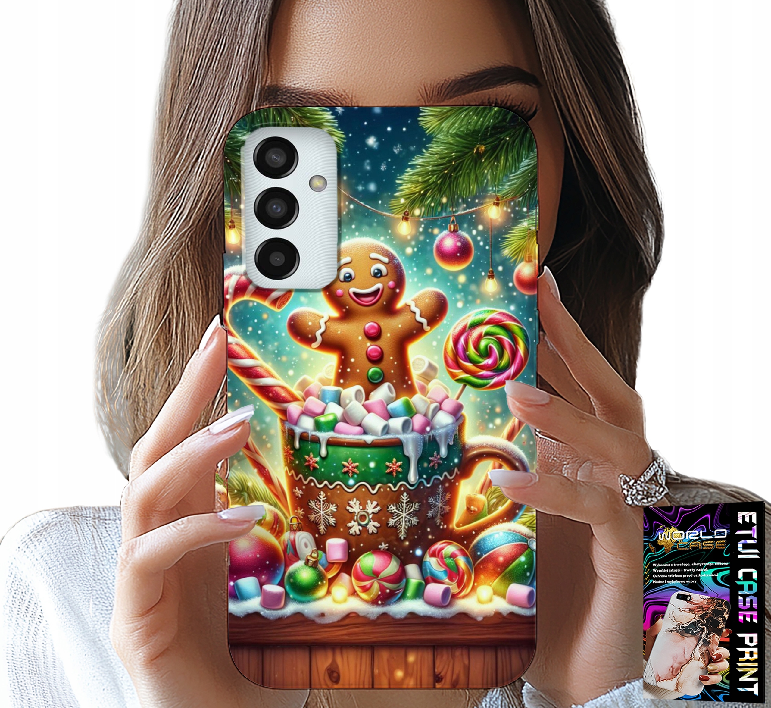 ETUI DO SAMSUNG GALAXY M23 - PIERNIK PIERNIKI ŚWIĄTECZNE WZORY +SZKŁO