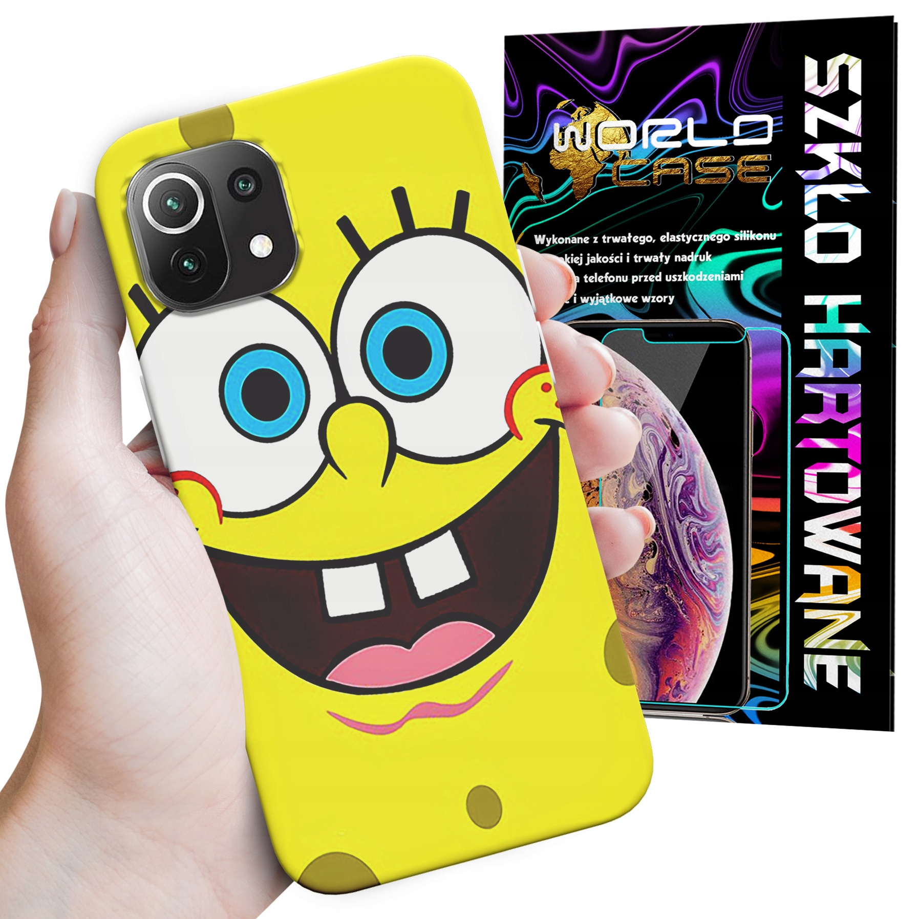 ETUI DO XIAOMI MI 11 4/5G - SPONGEBOB BAJKI GRY WYBÓR PLECKI + SZKŁO