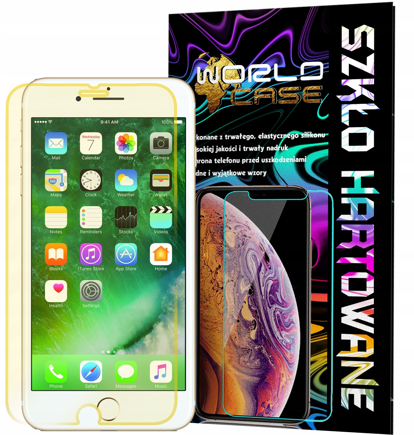 SZKŁO HARTOWANE DO APPLE IPHONE 7 PLUS / 8 PLUS NA EKRAN SZKIEŁKO OCHRONNE