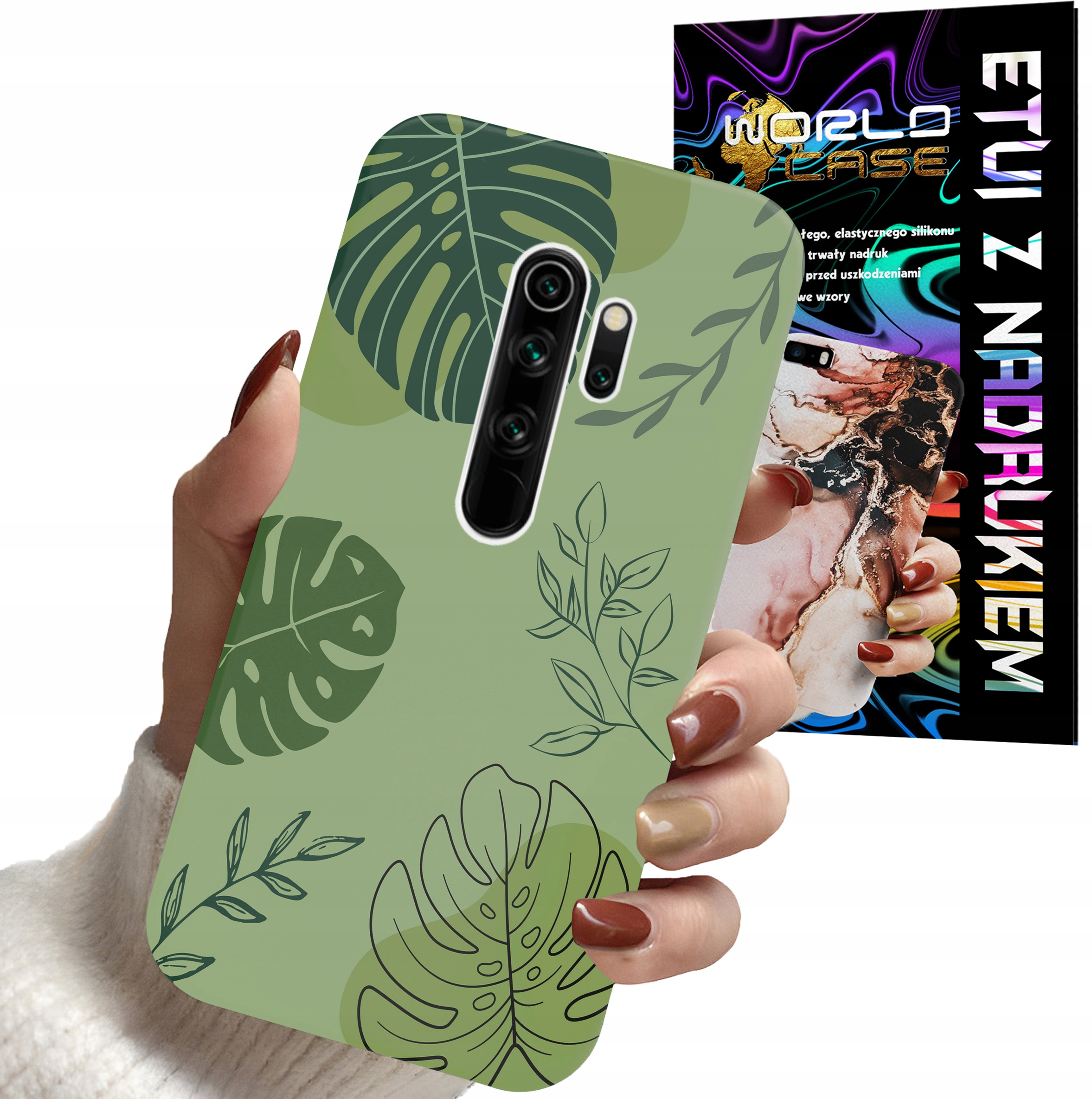 ETUI CASE DO XIAOMI NOTE 8 PRO - LIŚCIE WZORY DLA KOBIET KWIATY RÓŻE