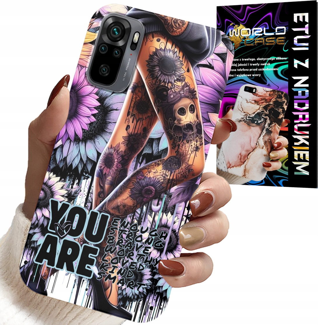 ETUI DO XIAOMI NOTE 10 / 10S - KOBIECE WZORY YOU ARE KOBIETA Z TATUAŻEM