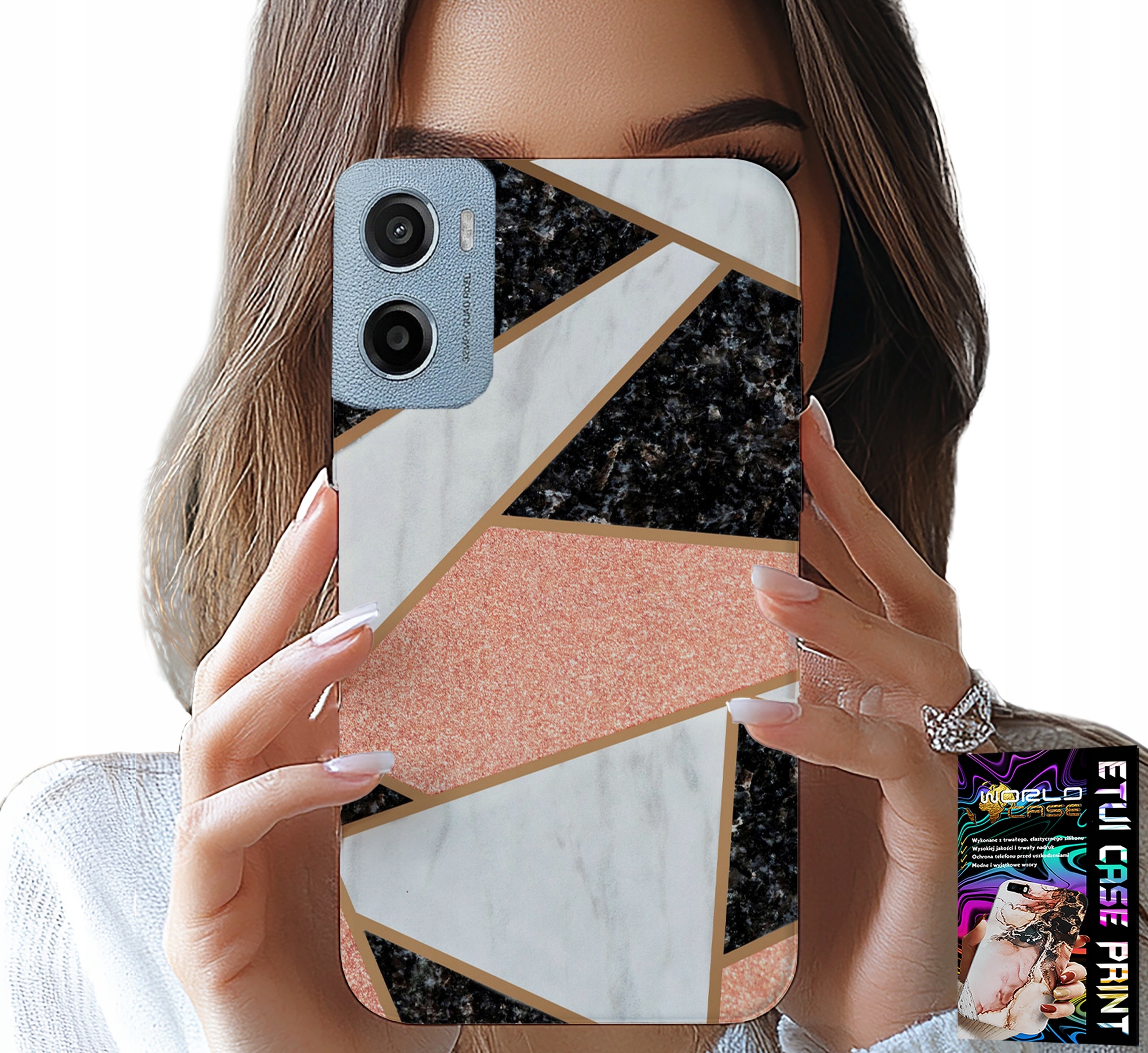 ETUI DO MOTOROLA E15 / G05 - ELEGANCKIE MODNE WZORY CASE + FOLIA