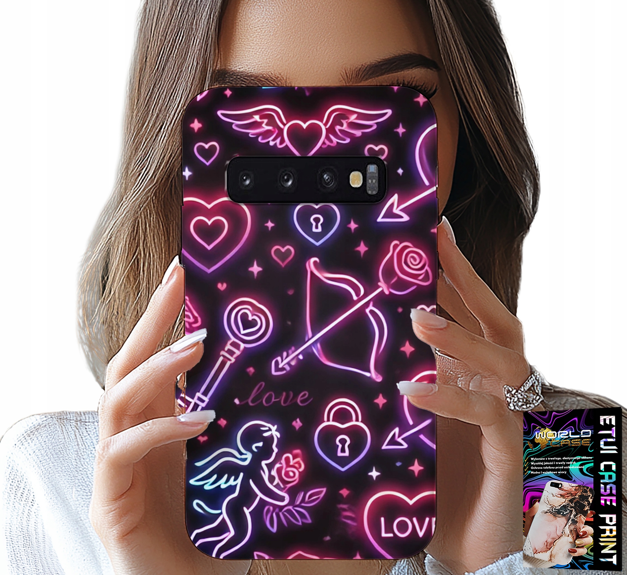 ETUI DO SAMSUNG GALAXY S10 PLUS - WALENTYNKOWY CASE, ŁUP, KUPIDYN, SERCA