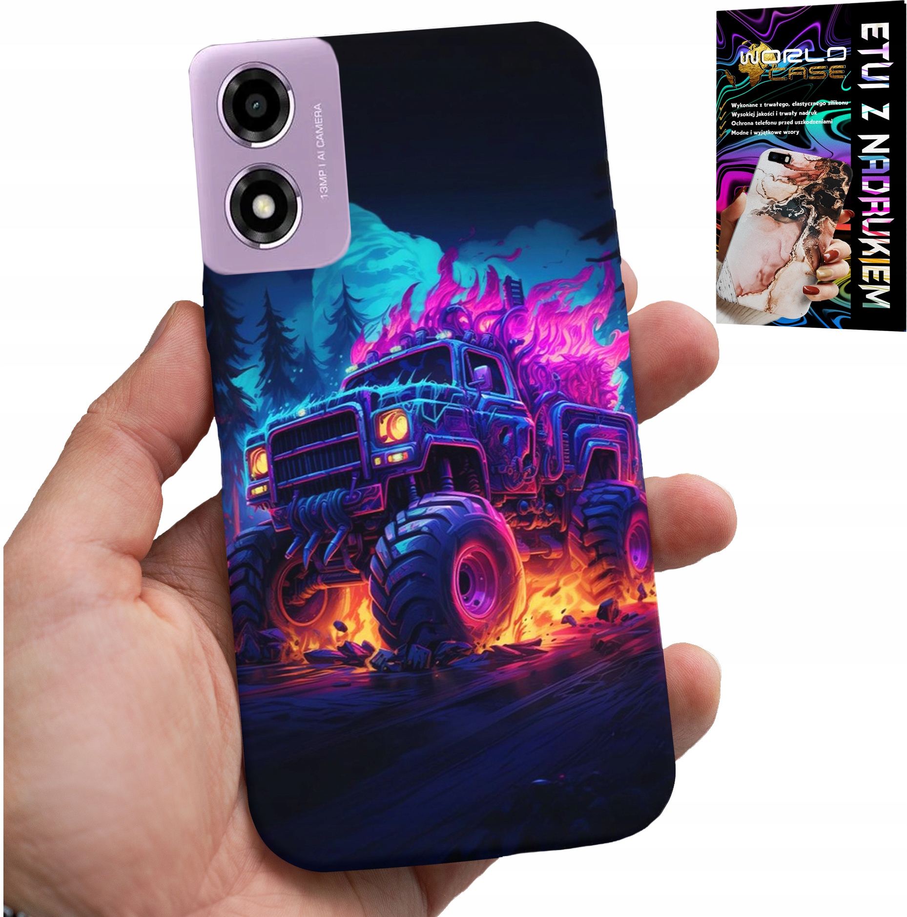 ETUI DO MOTOROLA MOTO E14 - MONSTERTRUCK MEGA CIĘŻARÓWKA WZORY CASE