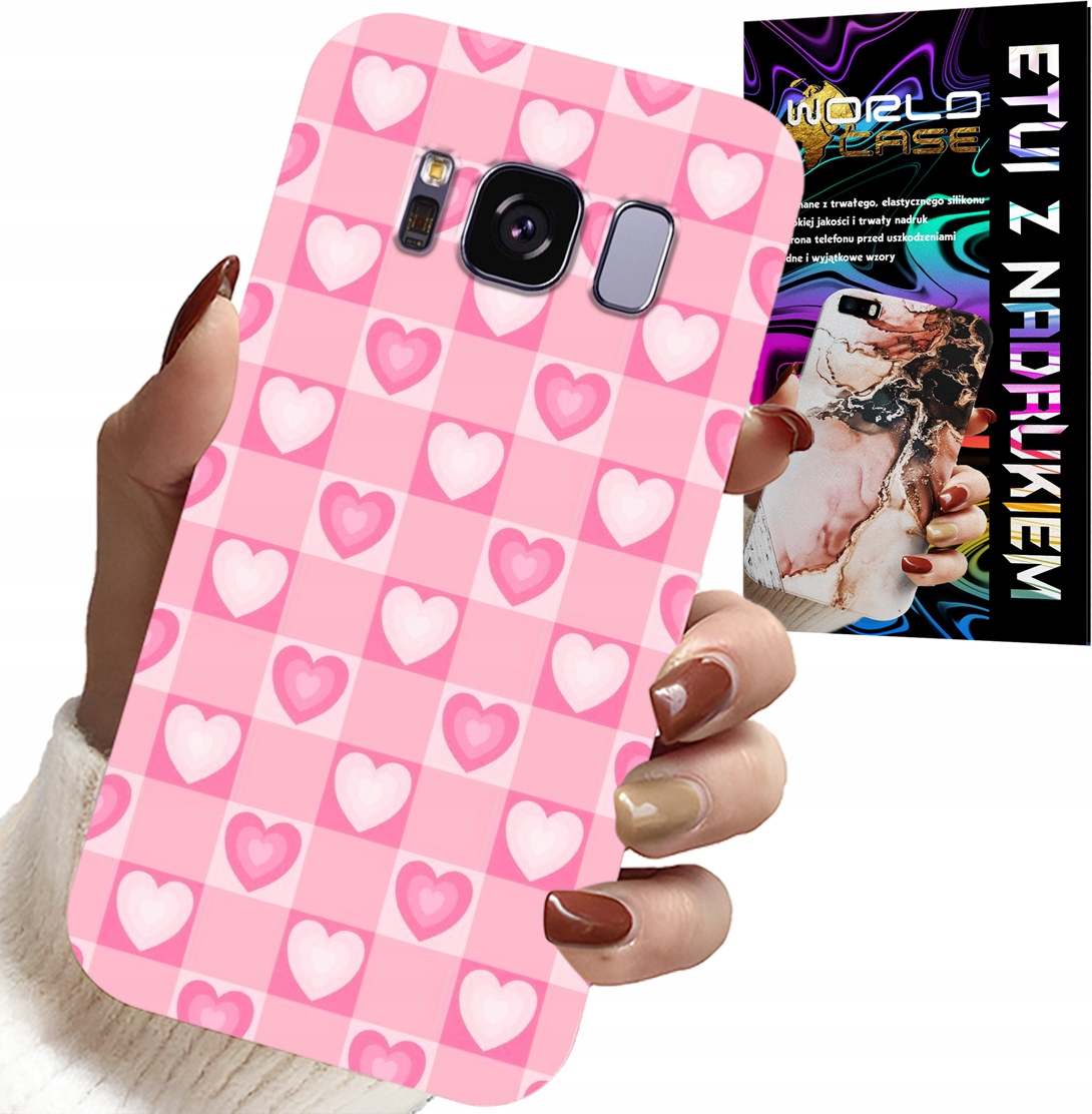 ETUI DO SAMSUNG GALAXY S8 - SERCA KRATKA RÓŻOWA OBUDOWA CASE + FOLIA