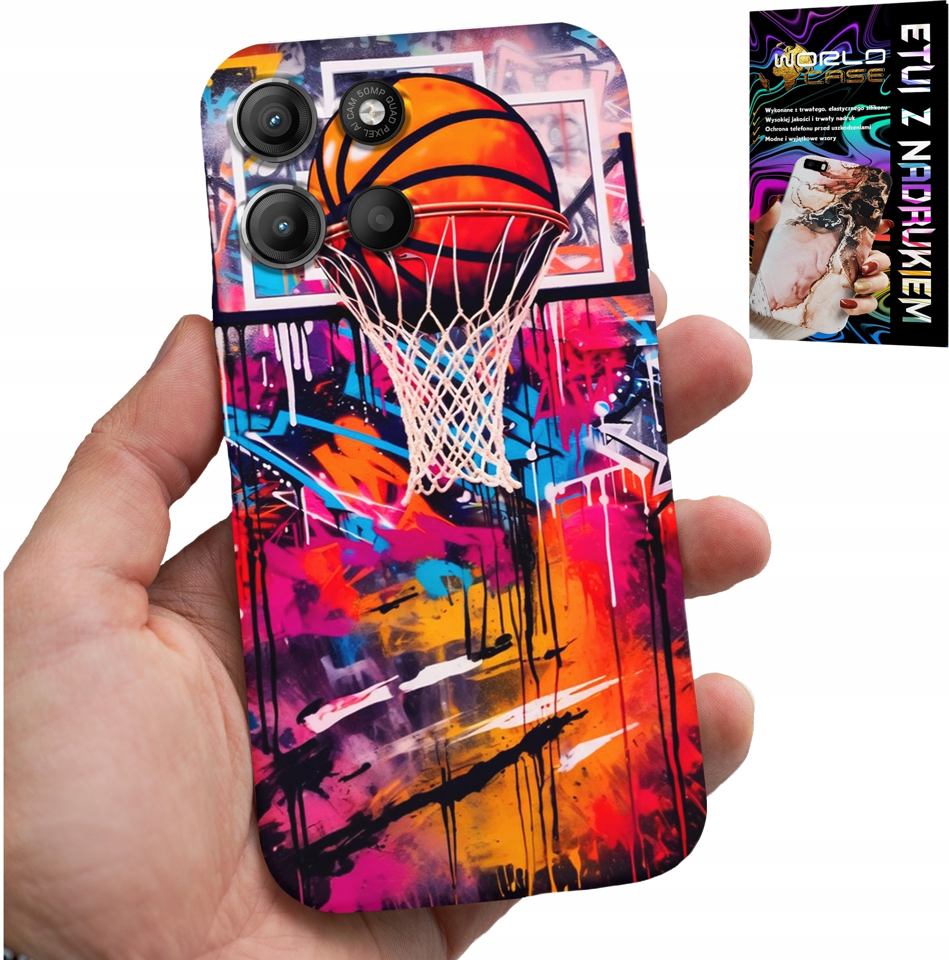 ETUI DO MOTOROLA MOTO G15 - KOSZYKÓWKA NBA ULICZNE GRAFFITI KOSZ FAN