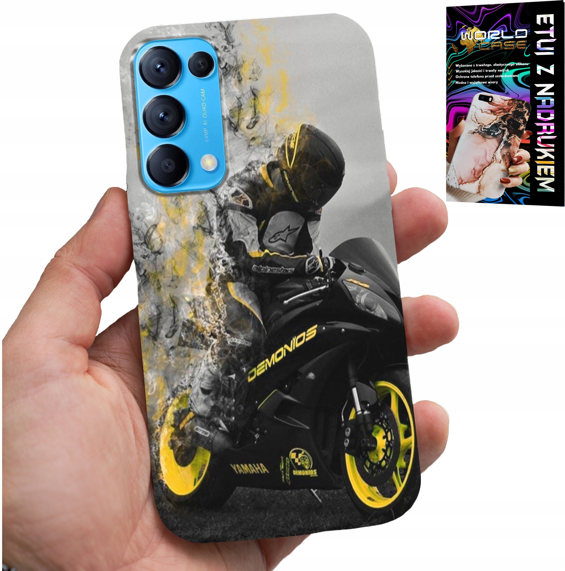 ETUI DO OPPO FIND X3 LITE - MOTOR MOTOCYKLE FAN WIELE WZORÓW PLECKÓW