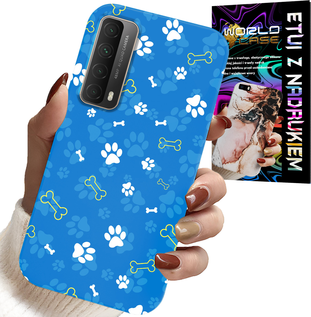 ETUI DO HUAWEI P SMART 2021 - ŁAPKI KOŚCI PIES PATROL WZORY DLA DZIECI