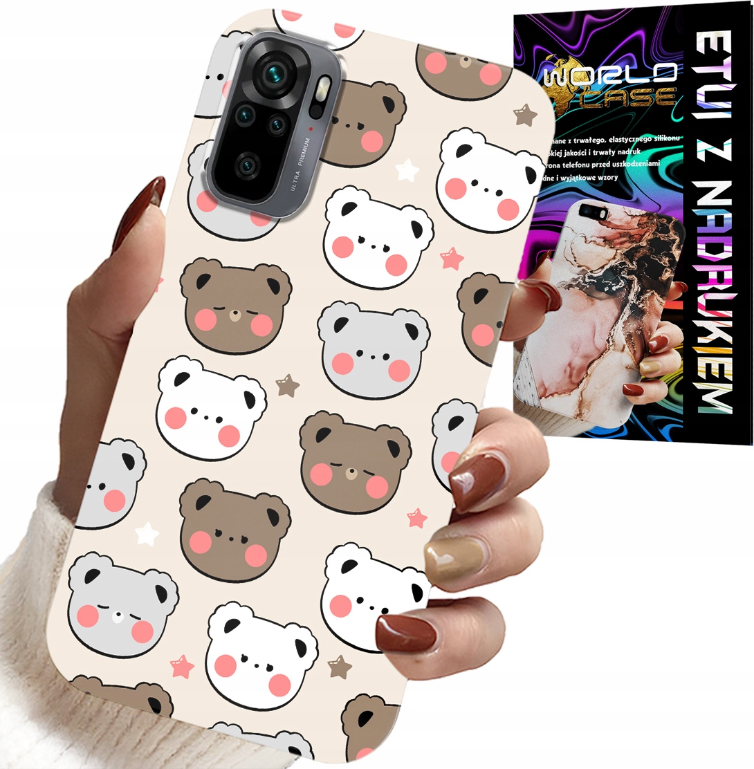 ETUI DO XIAOMI NOTE 10 / 10S - MIŚ MISIE WZORY DLA NAJMŁODSZYCH + SZKŁO