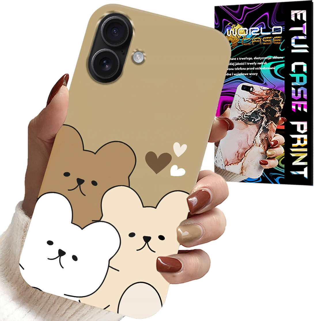 ETUI DO IPHONE 16 - MIŚ, MISIE WZORY DLA NAJMŁODSZYCH DZIECI