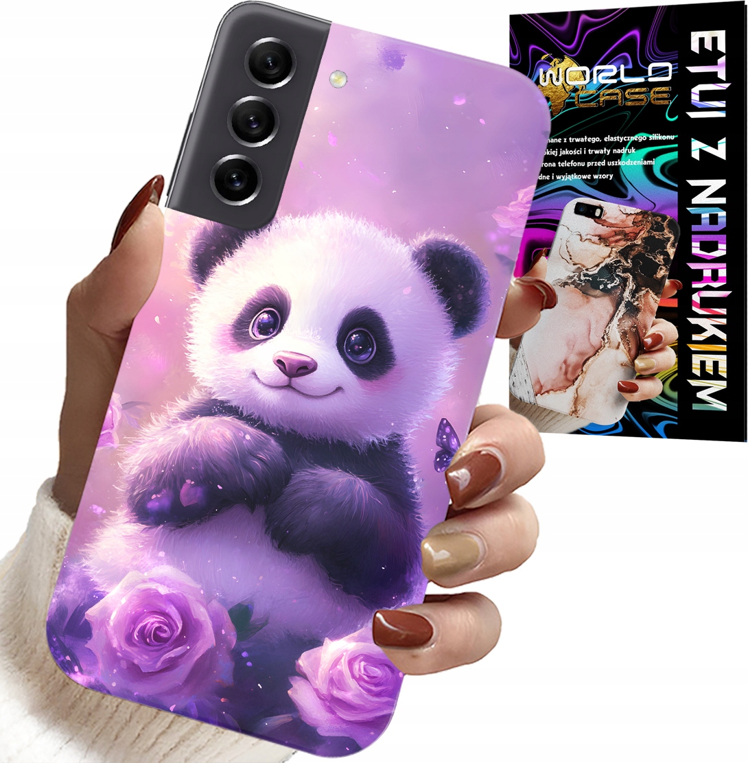 ETUI DO SAMSUNG GALAXY S22 - SŁODKA PANDA WZORY DLA DZIECI + SZKŁO