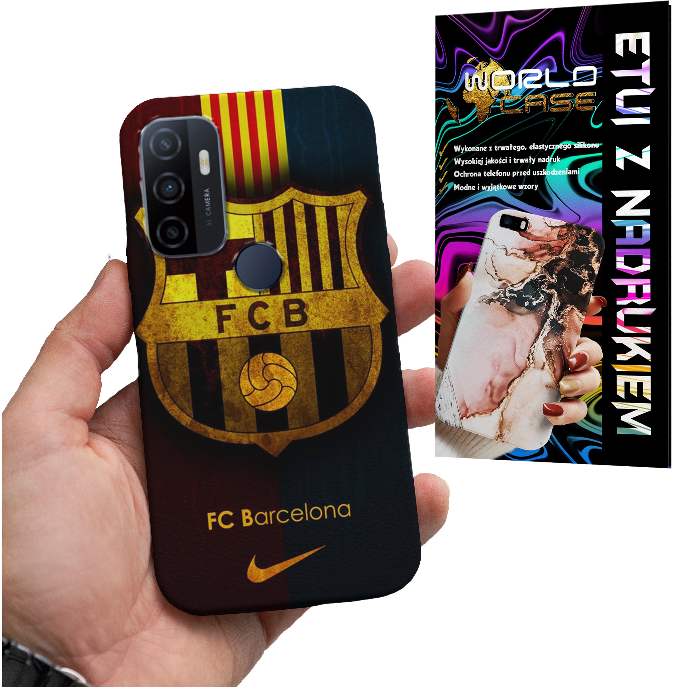 ETUI CASE DO OPPO A53s A53 2020 - FC BARCELONA PIŁKARSKIE WZORY REAL MADRYT
