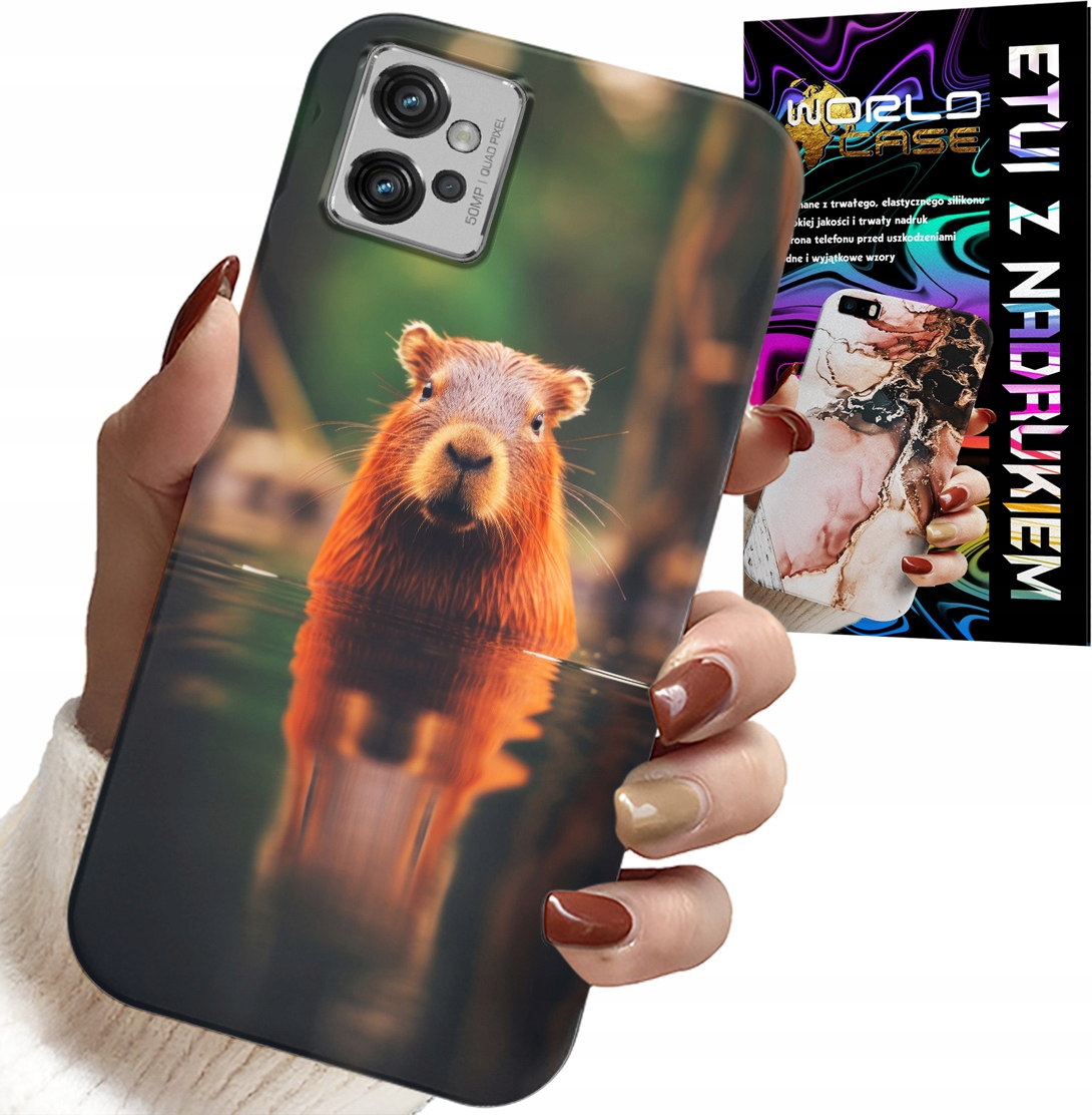 ETUI DO MOTOROLA G32 - SŁODKA KAPIBARA, CAPIBARA, WIELE WZORÓW