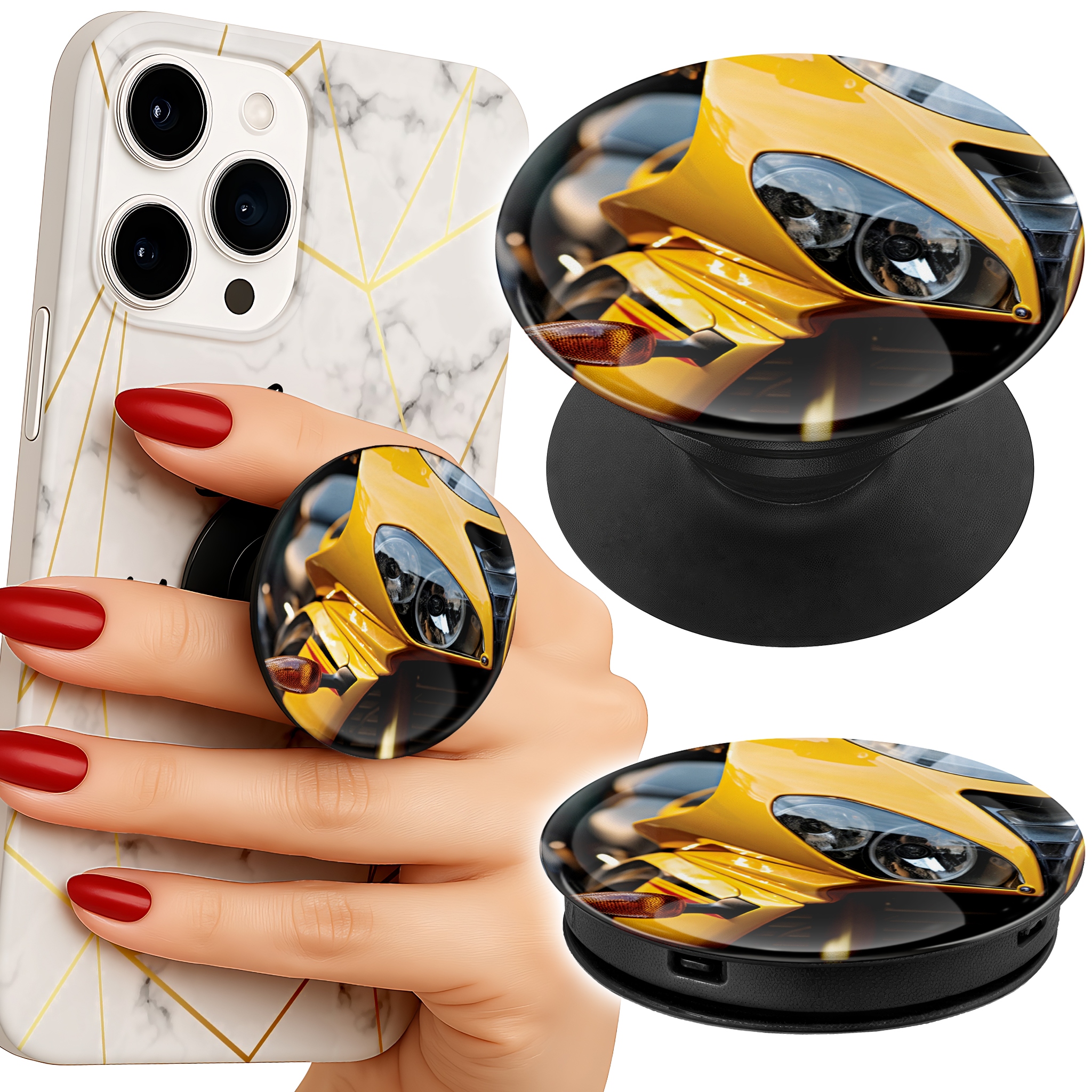 Uchwyt do telefonu Popsocket na palce/stojak MOTOR MOTOCYKLE FAN WZORY