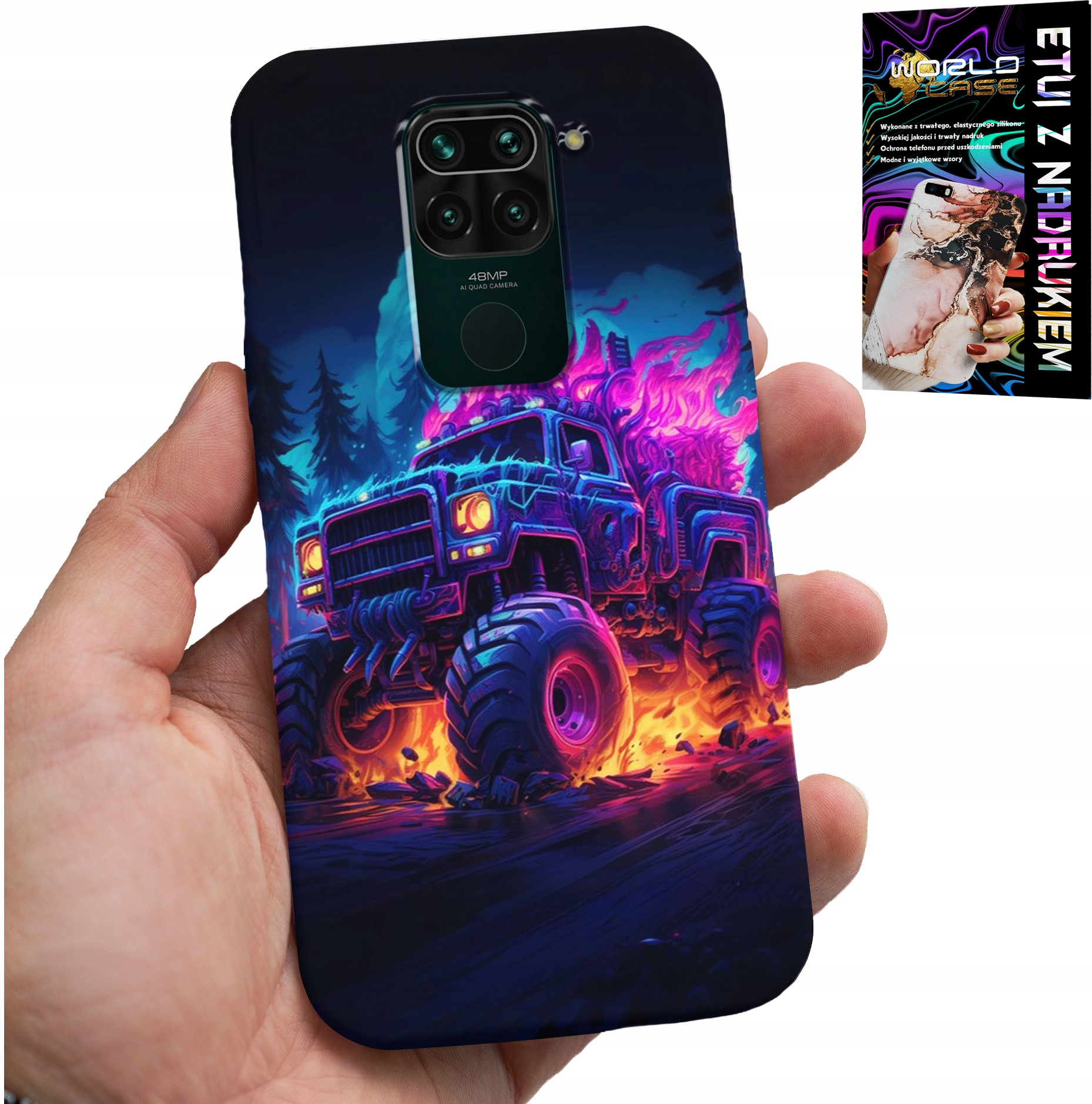 ETUI DO XIAOMI NOTE 9 - MONSTERTRUCK MEGA CIĘŻARÓWKA WZORY CASE