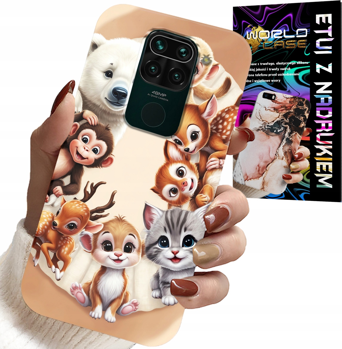 ETUI DO XIAOMI NOTE 9 - PLECKI DLA DZIECI W ZWIERZĘTA LEŚNE CASE