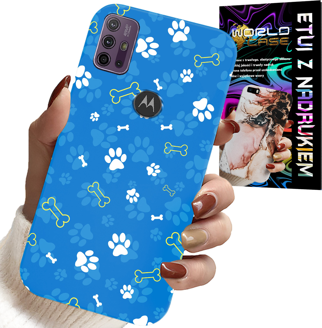 ETUI DO MOTOROLA MOTO G10 POWER - ŁAPKI KOŚCI PIES PATROL WZORY DLA DZIECI