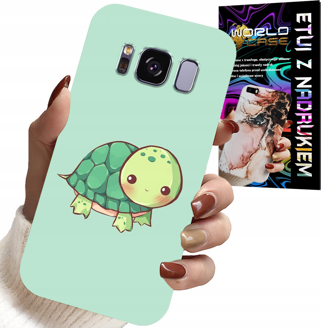 ETUI DO SAMSUNG GALAXY S8 - SŁODKIE ŻÓŁWKI WZORY DLA DZIECI + FOLIA