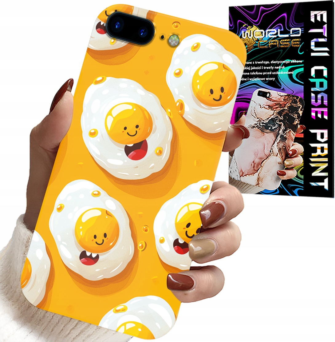ETUI DO IPHONE ( 7 PLUS ) - SŁODKIE UŚMIECHNIĘTE JAJKA CASE + FOLIA