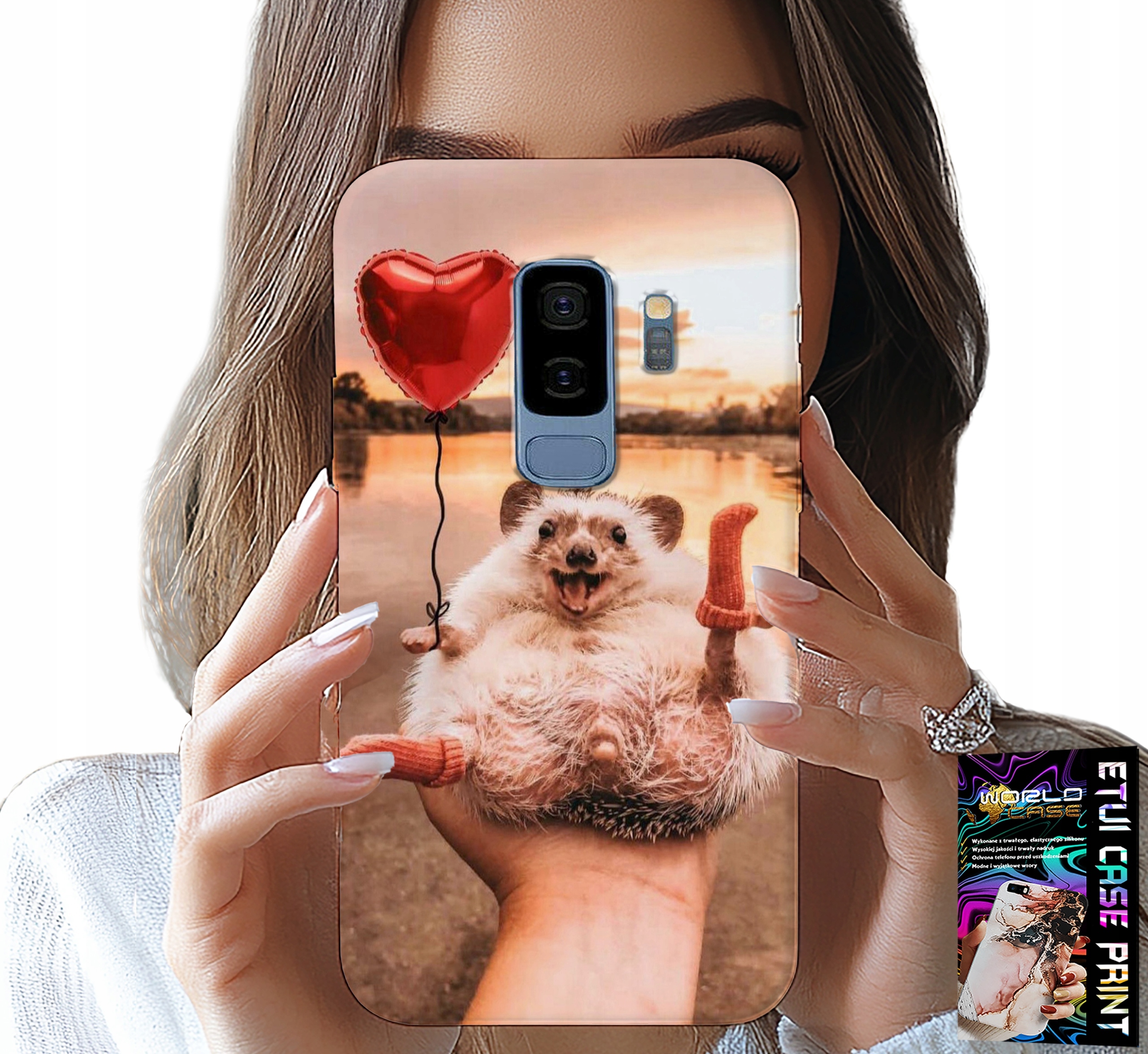 ETUI DO SAMSUNG GALAXY S9 PLUS - Z NADRUKIEM SŁODKI JEŻYK PIGMEJSKI, CASE