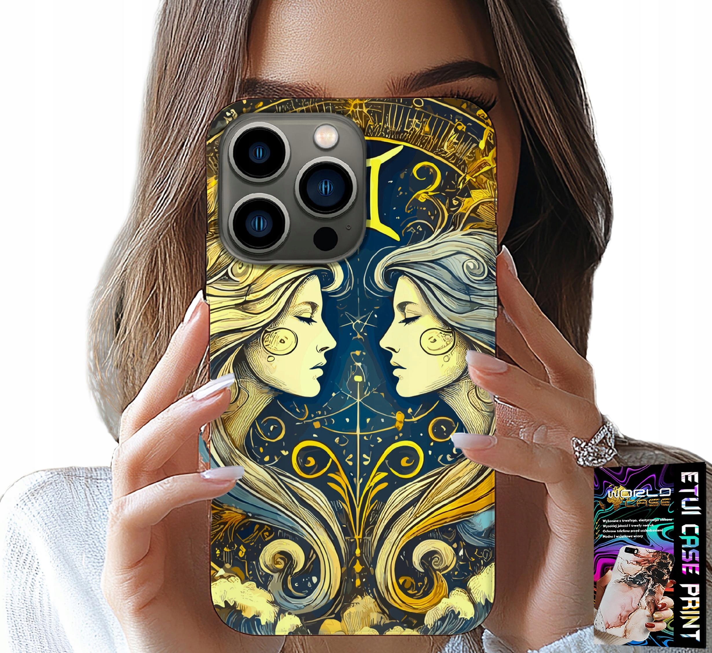 ETUI DO IPHONE 15 PRO - ZNAK ZODIAKU, BLIŹNIĘTA ASTRONOMIA CASE