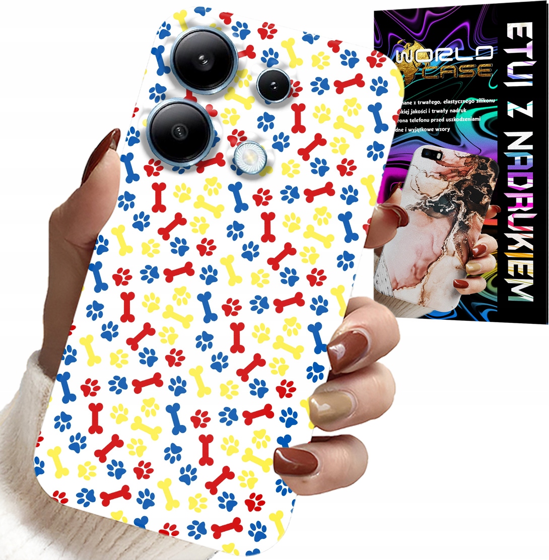 ETUI DO XIAOMI NOTE 13 4G - ŁAPKI KOŚCI PIES PATROL BAJKI + SZKŁO