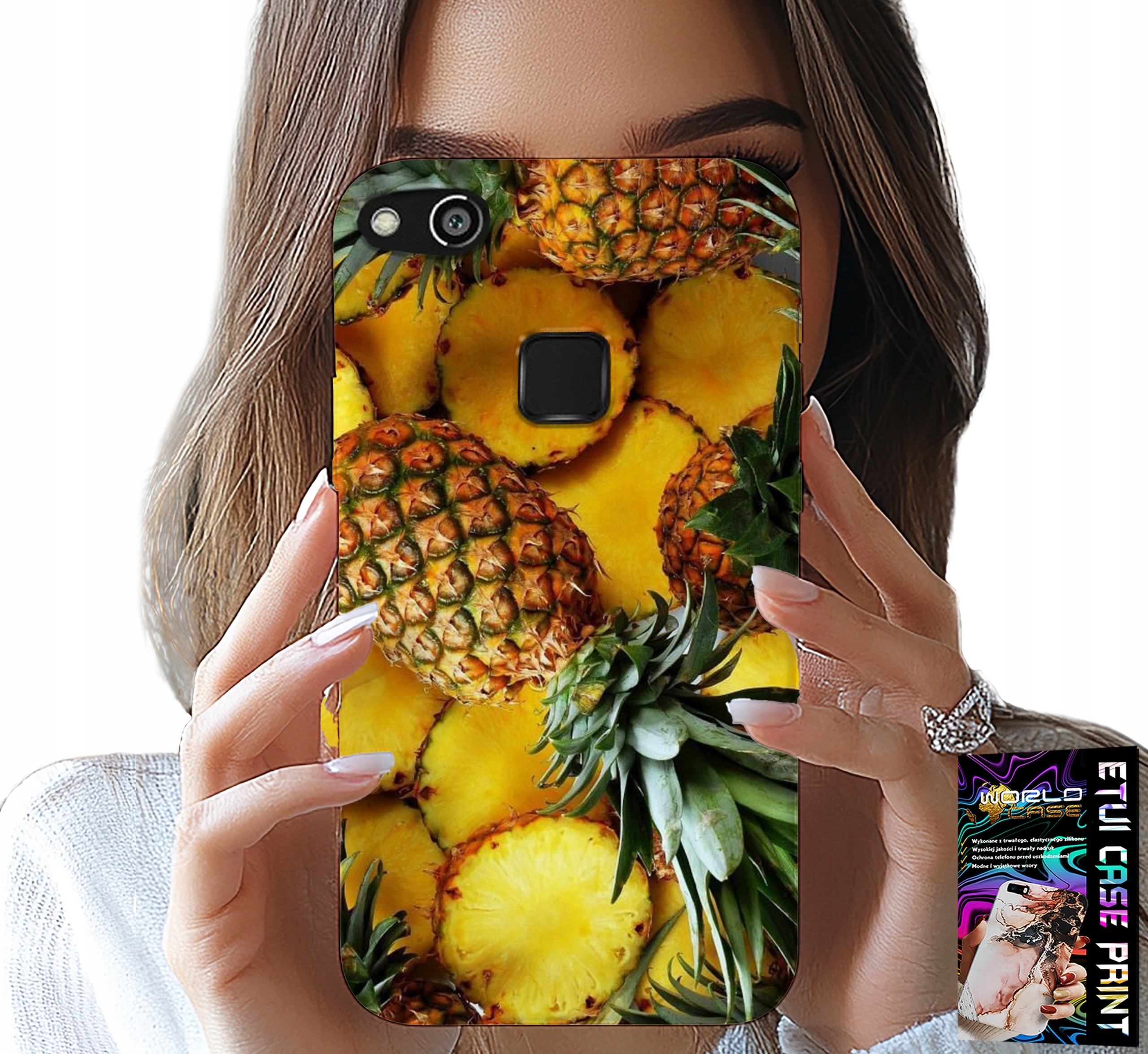 ETUI DO HUAWEI P9 LITE 2016 - ANANAS OWOCOWY CASE OBUDOWA + FOLIA