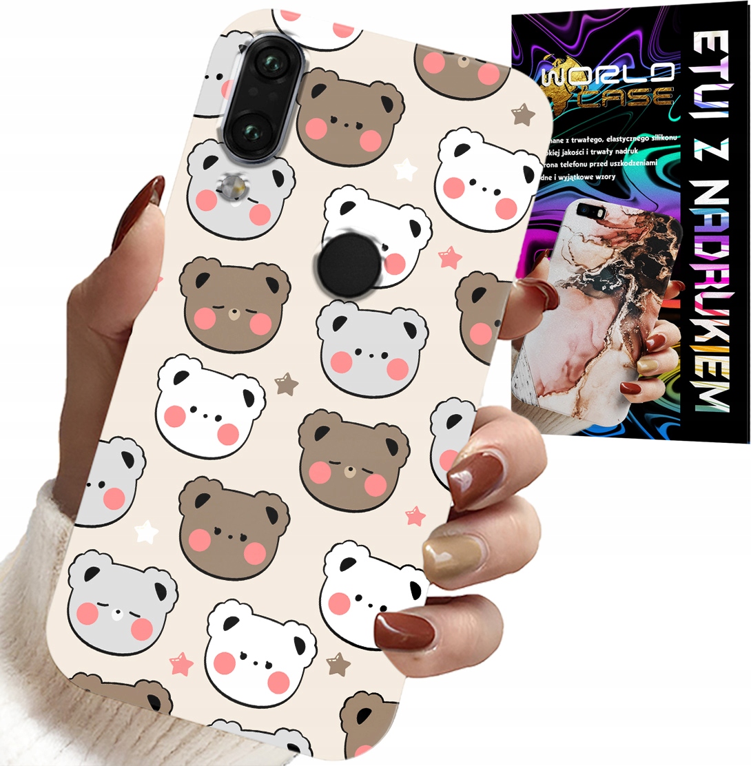 ETUI DO HUAWEI P SMART 2019 - MIŚ MISIE WZORY DLA NAJMŁODSZYCH + SZKŁO