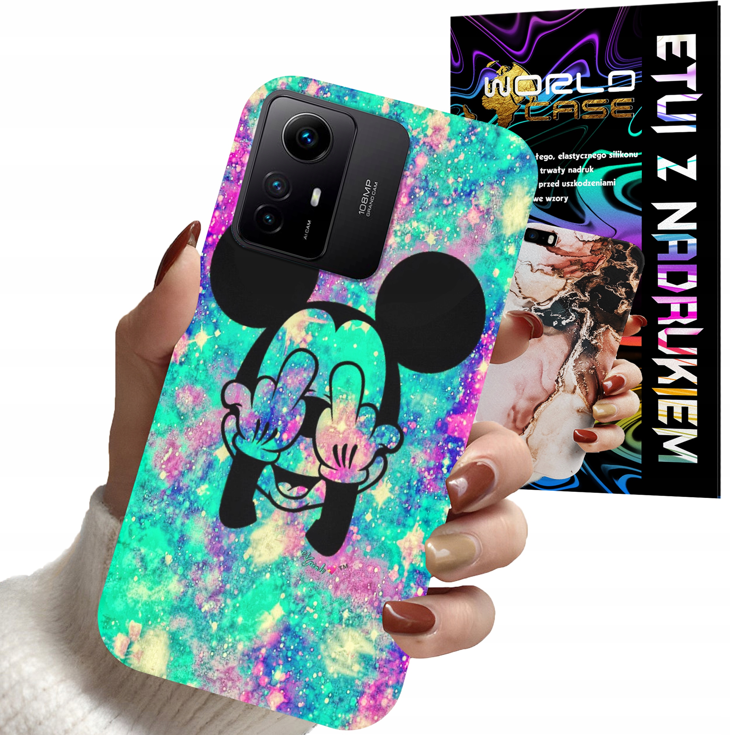 ETUI CASE DO XIAOMI NOTE 12 4G - MYSZKA MINNIE DAMSKIE WZORY PLECKI