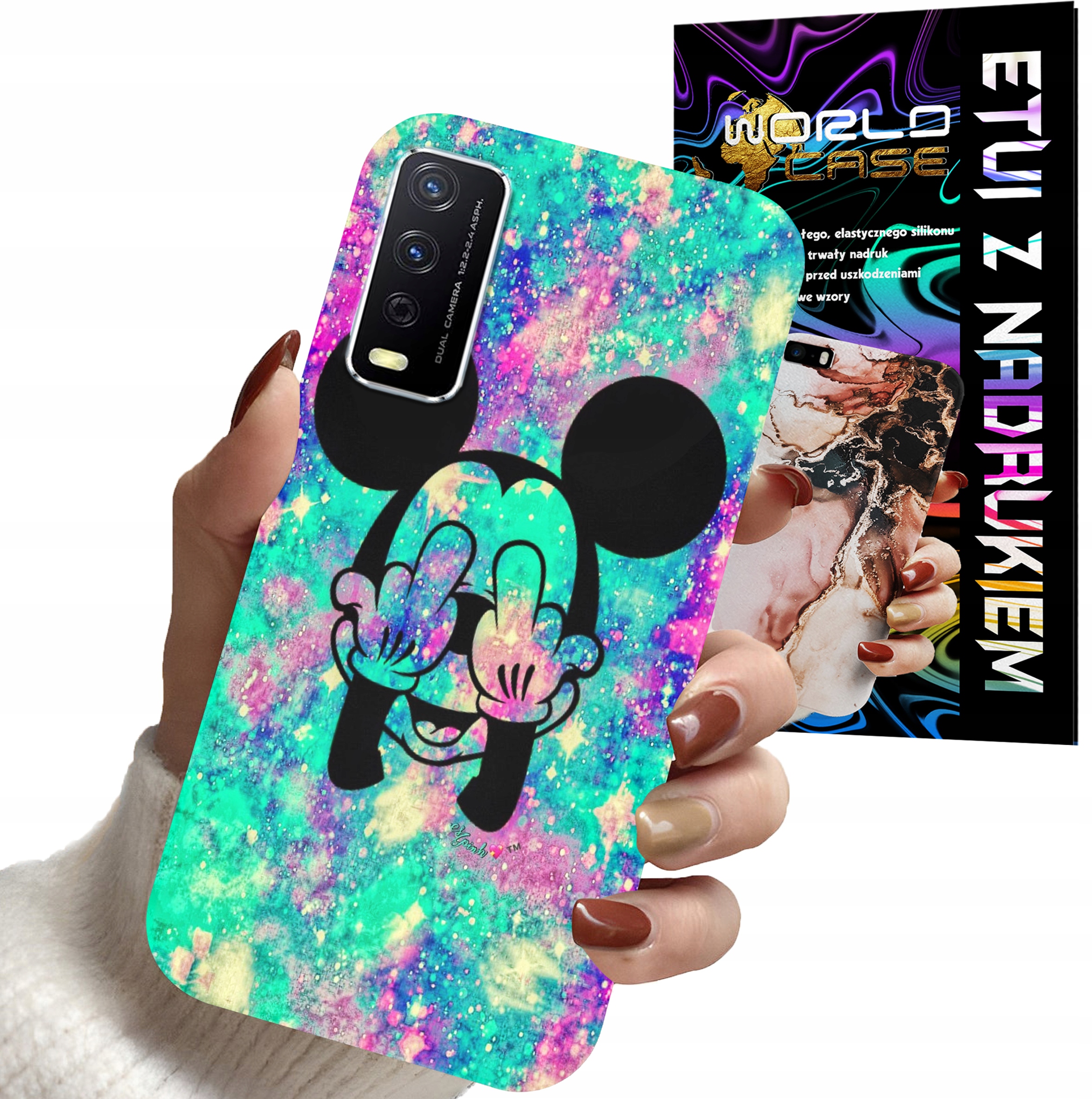 ETUI CASE DO VIVO Y11S - MYSZKA MINNIE DAMSKIE WZORY PLECKI