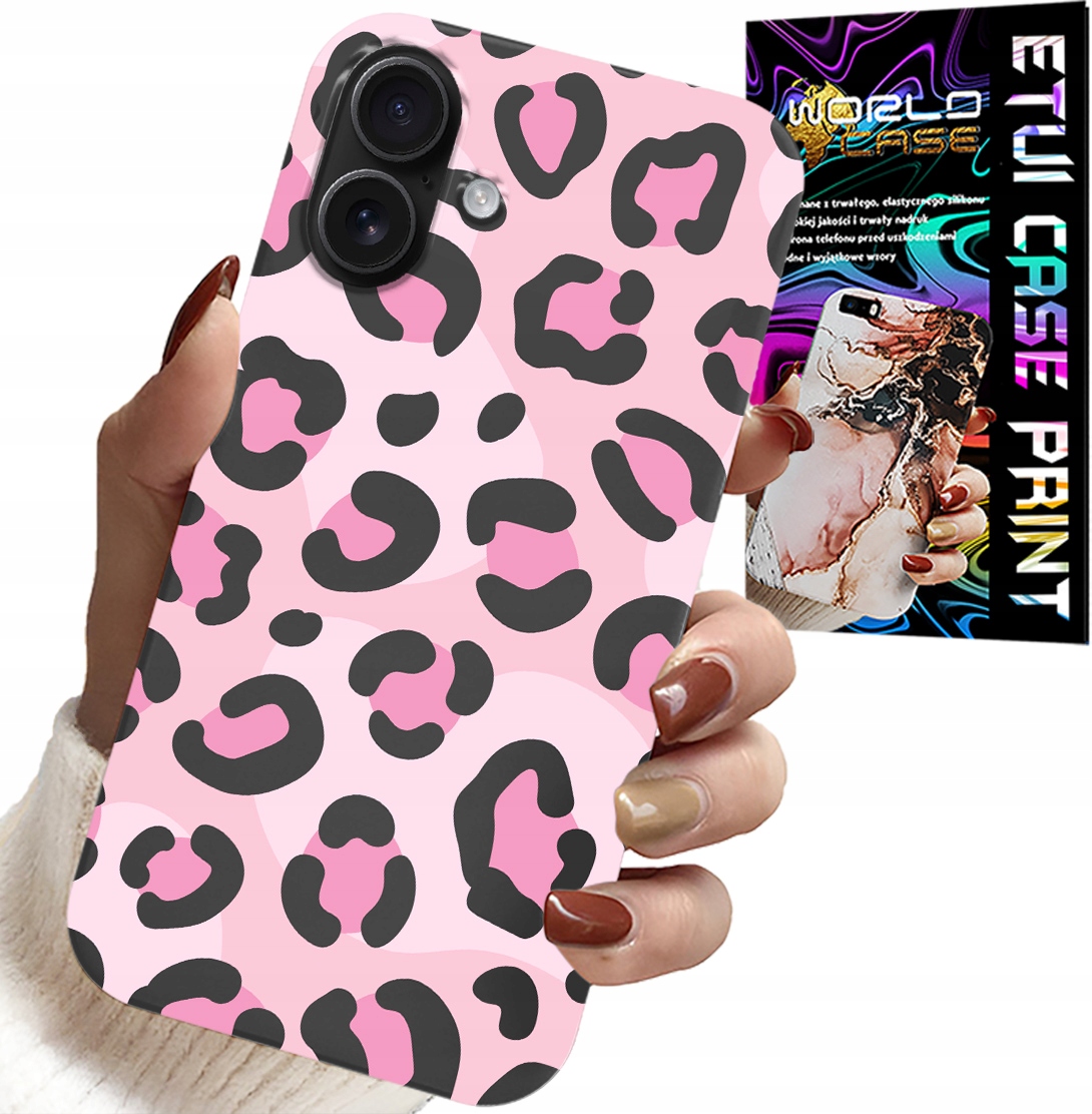 ETUI DO IPHONE 16 - RÓŻOWA PANTERKA PANTERA KOBIECE WZORY