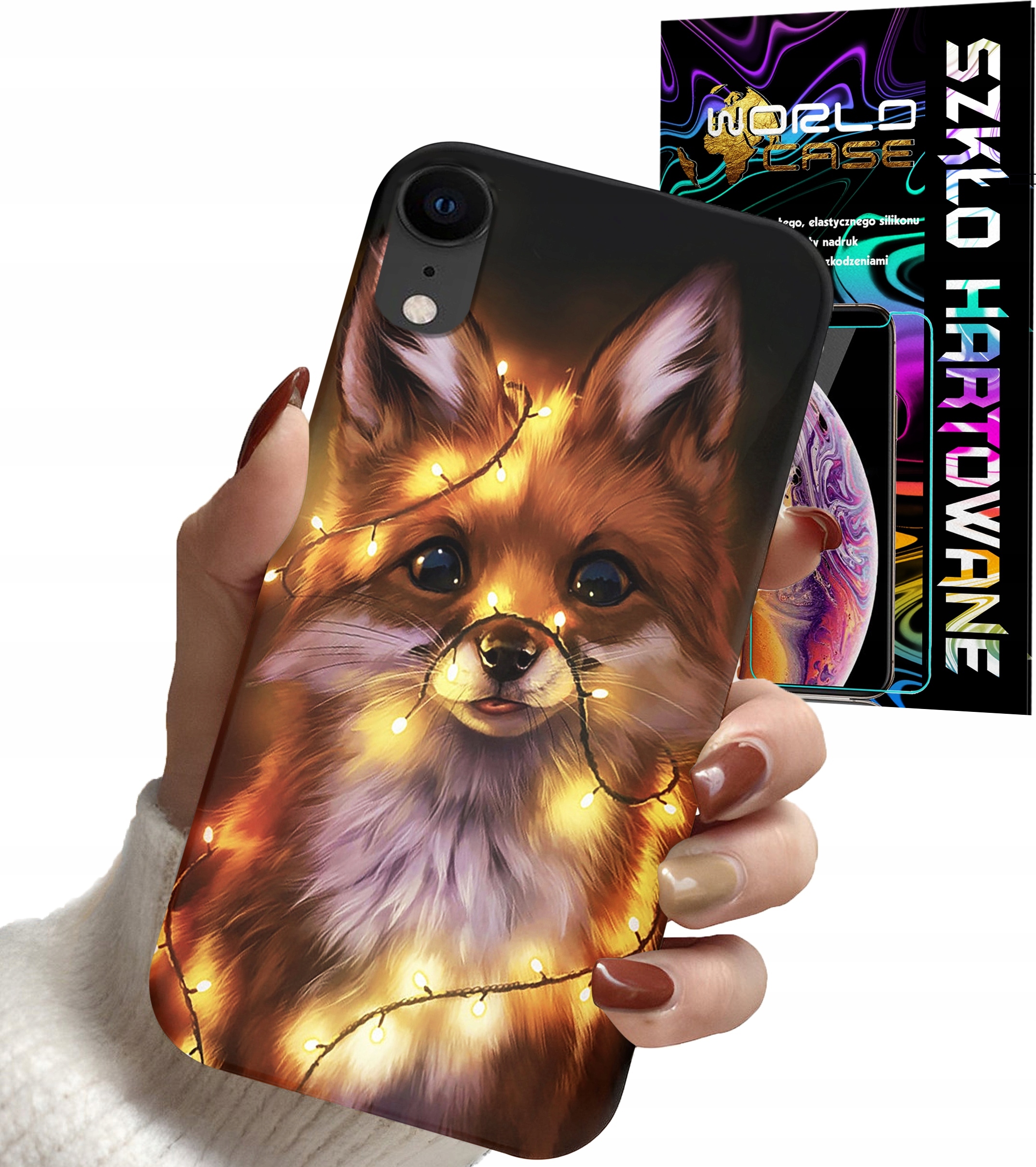 ETUI DO IPHONE XR - ZWIERZĘTA MODNE DAMSKIE WZORY + SZKŁO