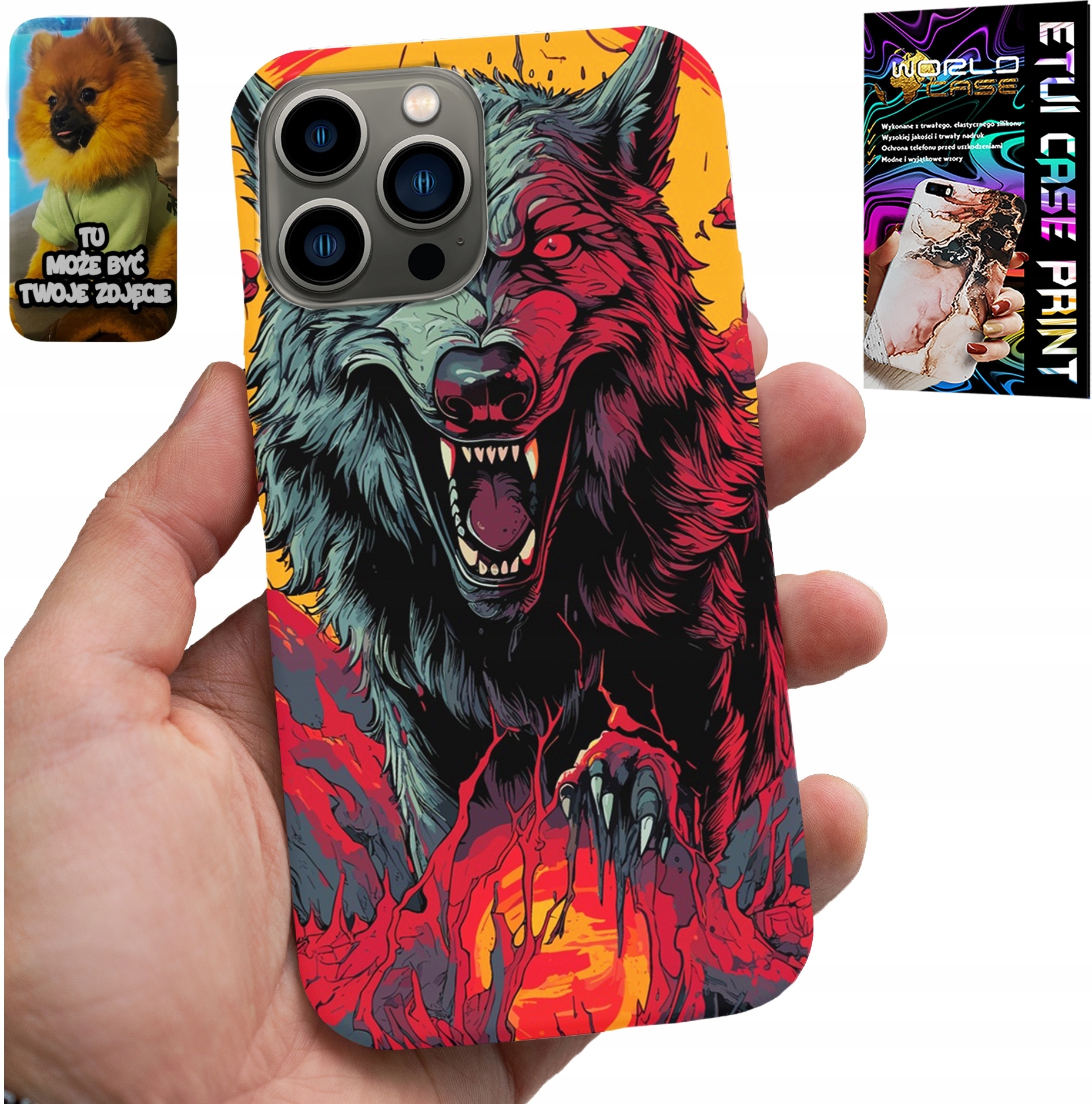 ETUI DO IPHONE 13 PRO - WILK WILKI WATAHA SUPER WZORY CASE + SZKŁO