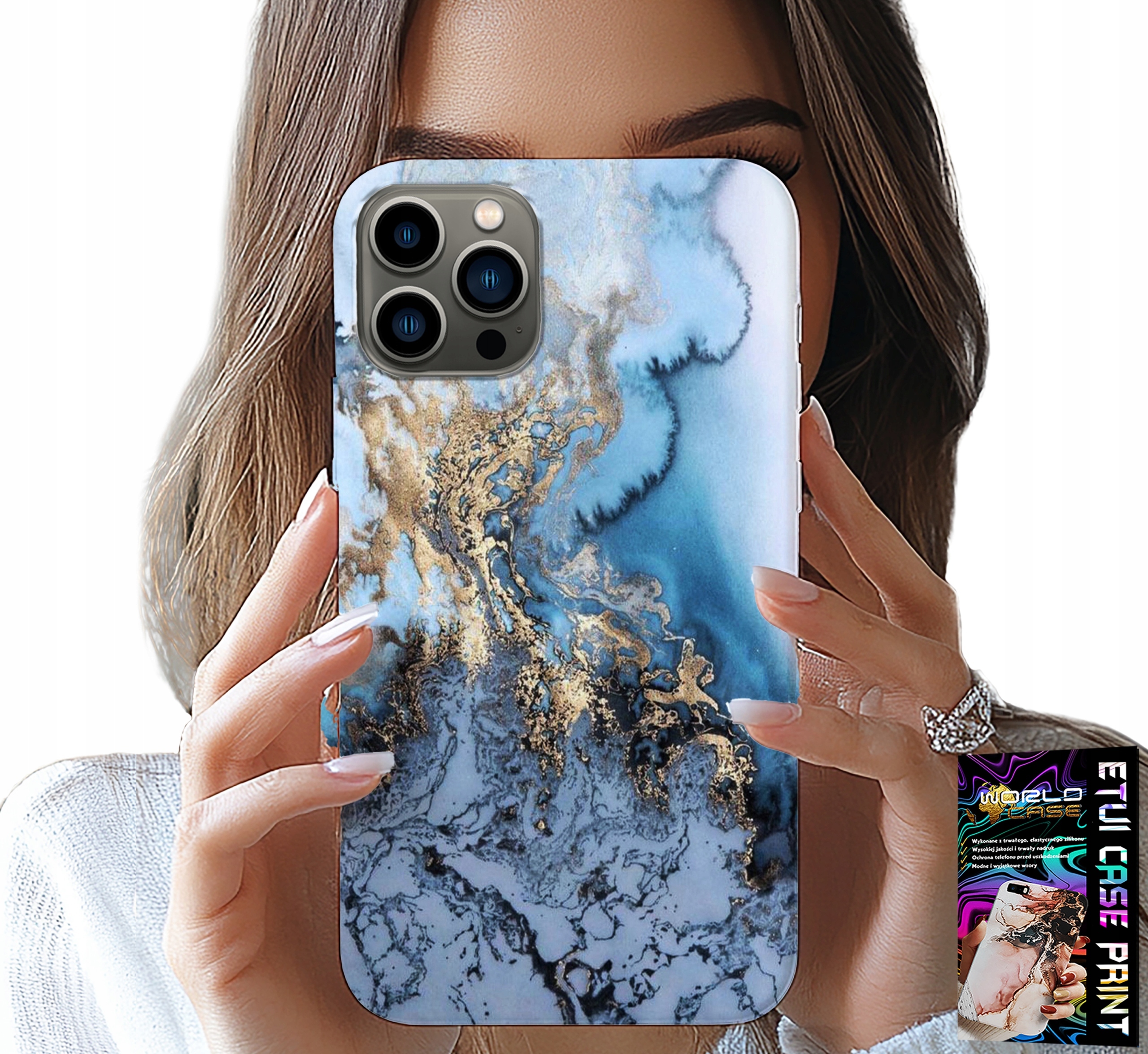 ETUI DO IPHONE 12 PRO MAX - MARMUREK MARMURKI DAMSKIE WZORY +SZKŁO