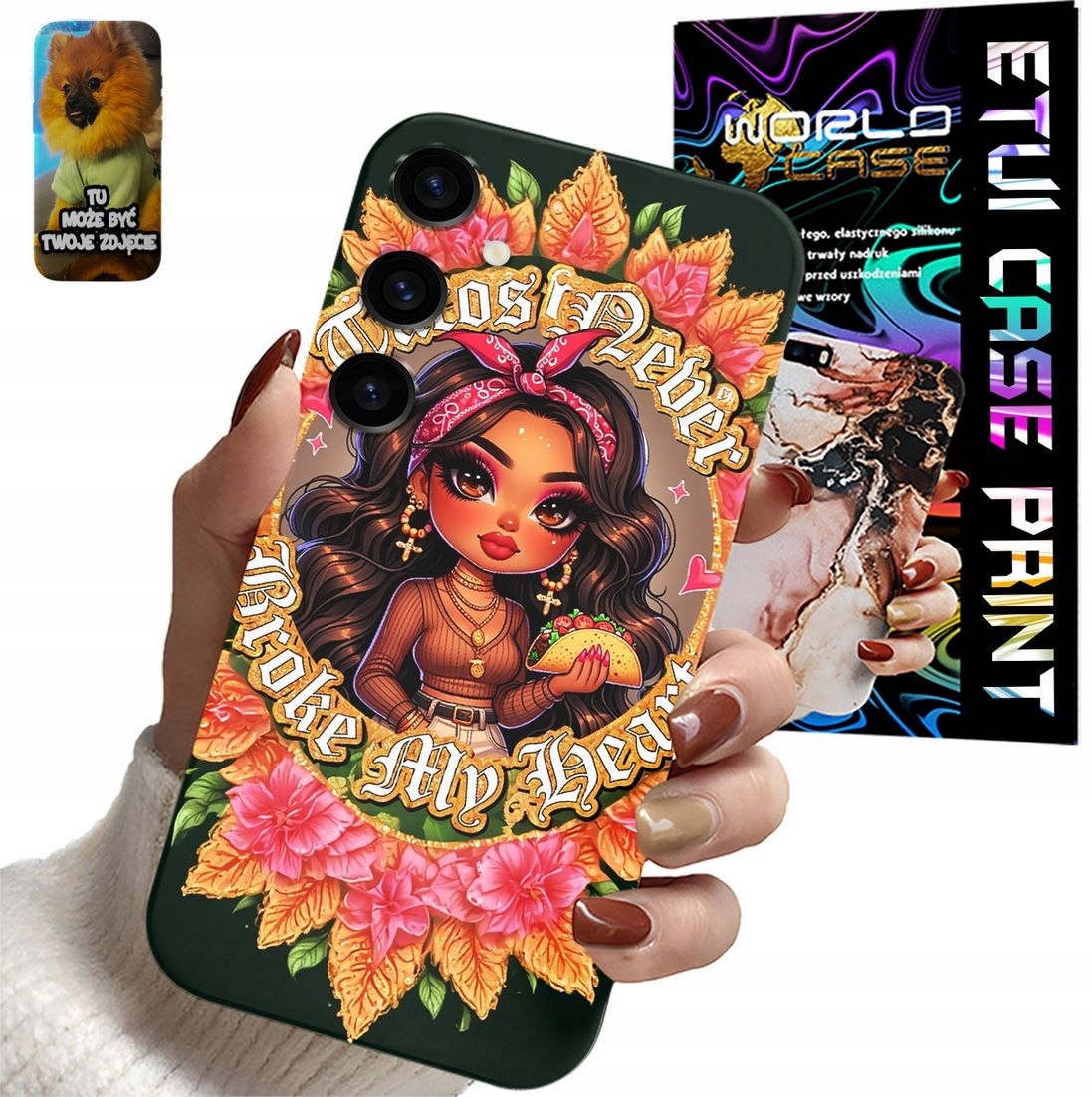 ETUI CASE SAMSUNG GALAXY S24 FE LALECZKA SUPER WZORY + SZKŁO