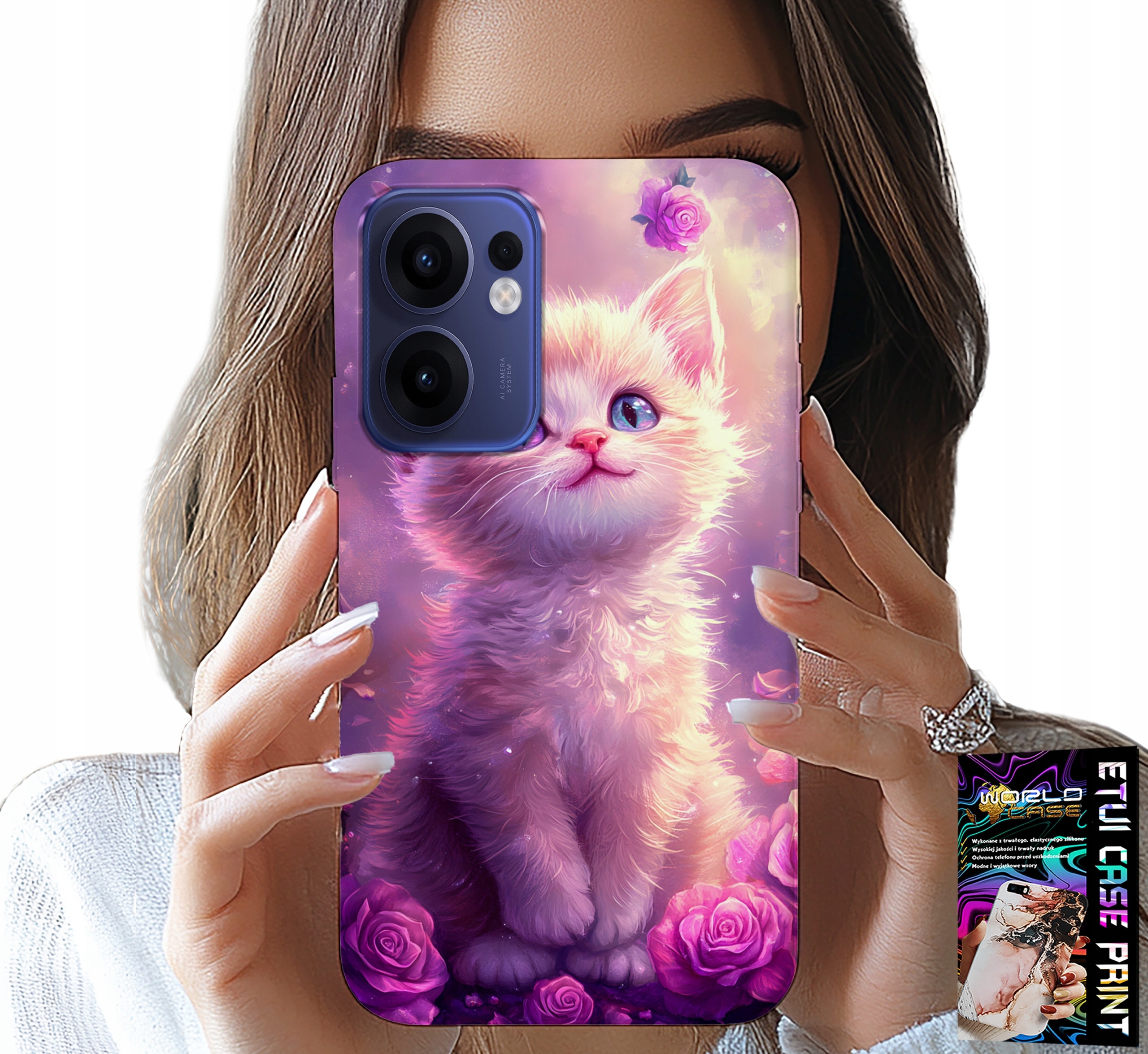 ETUI DO OPPO FIND X5 LITE - SŁODKI KOTEK, KOT, WZORY ZE ZWIERZĘTAMI